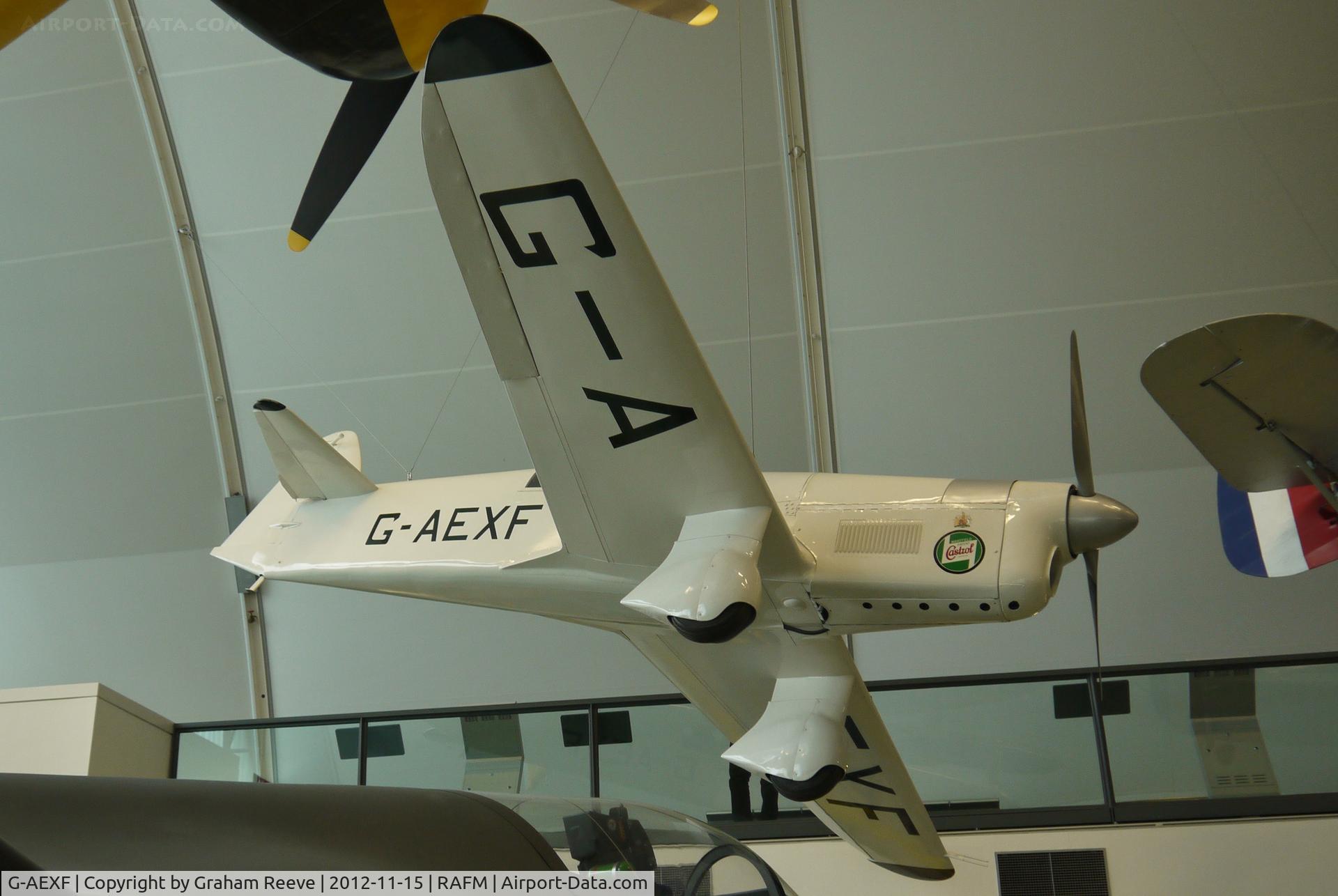 G-AEXF, Percival E-2H Mew Gull (replica) C/N Not found G-AEXF, On display at the Royal Air Force Museum, Hendon.