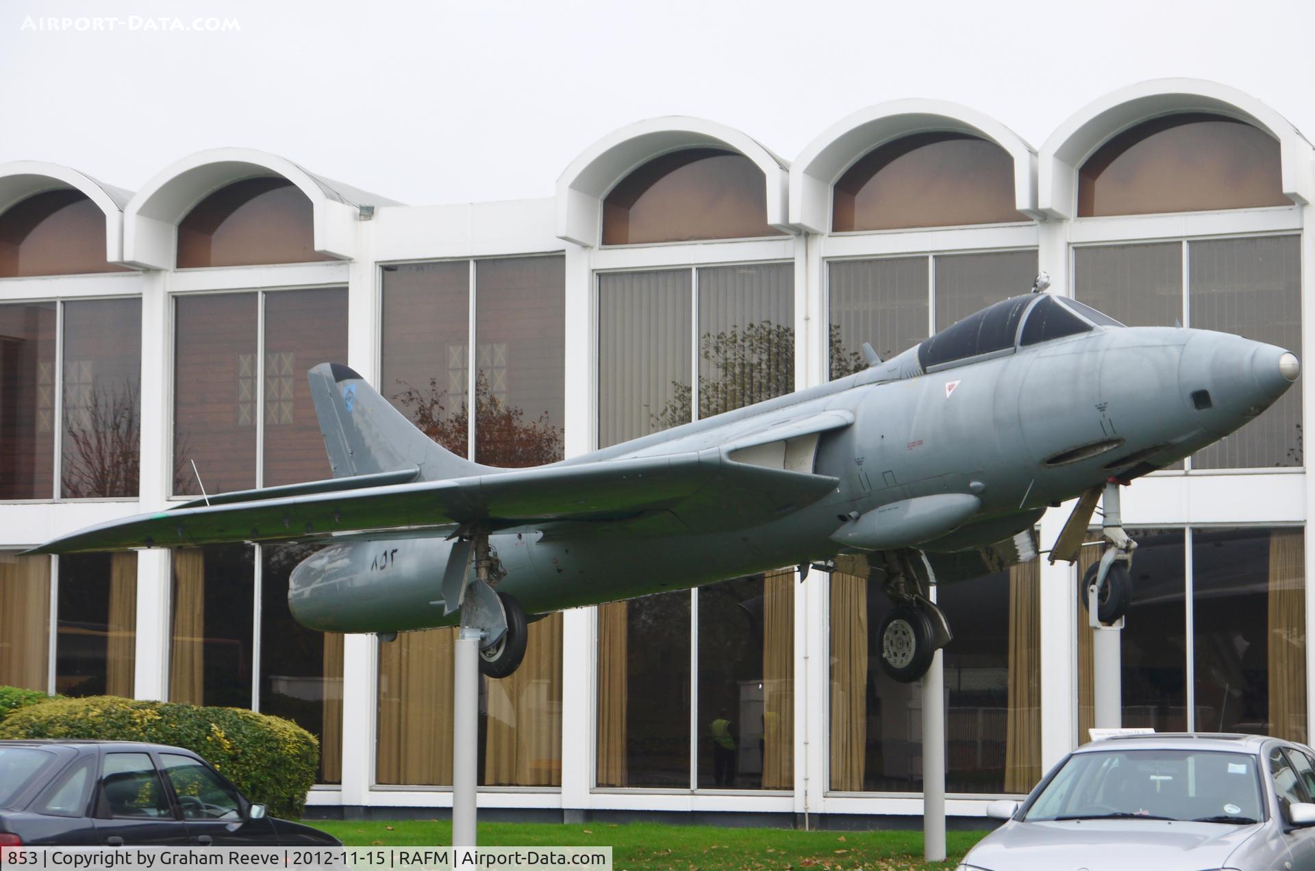853, 1956 Hawker Hunter FR.10 C/N S4/U/3302, On display at the Royal Air Force Museum, Hendon.