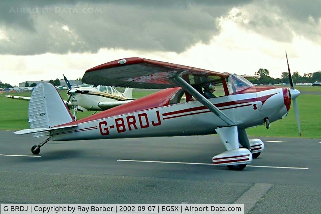 G-BRDJ, 1946 Luscombe 8F Silvaire C/N 3411, Luscombe 8A Silvaire [3411] North Weald~G 07/09/2002