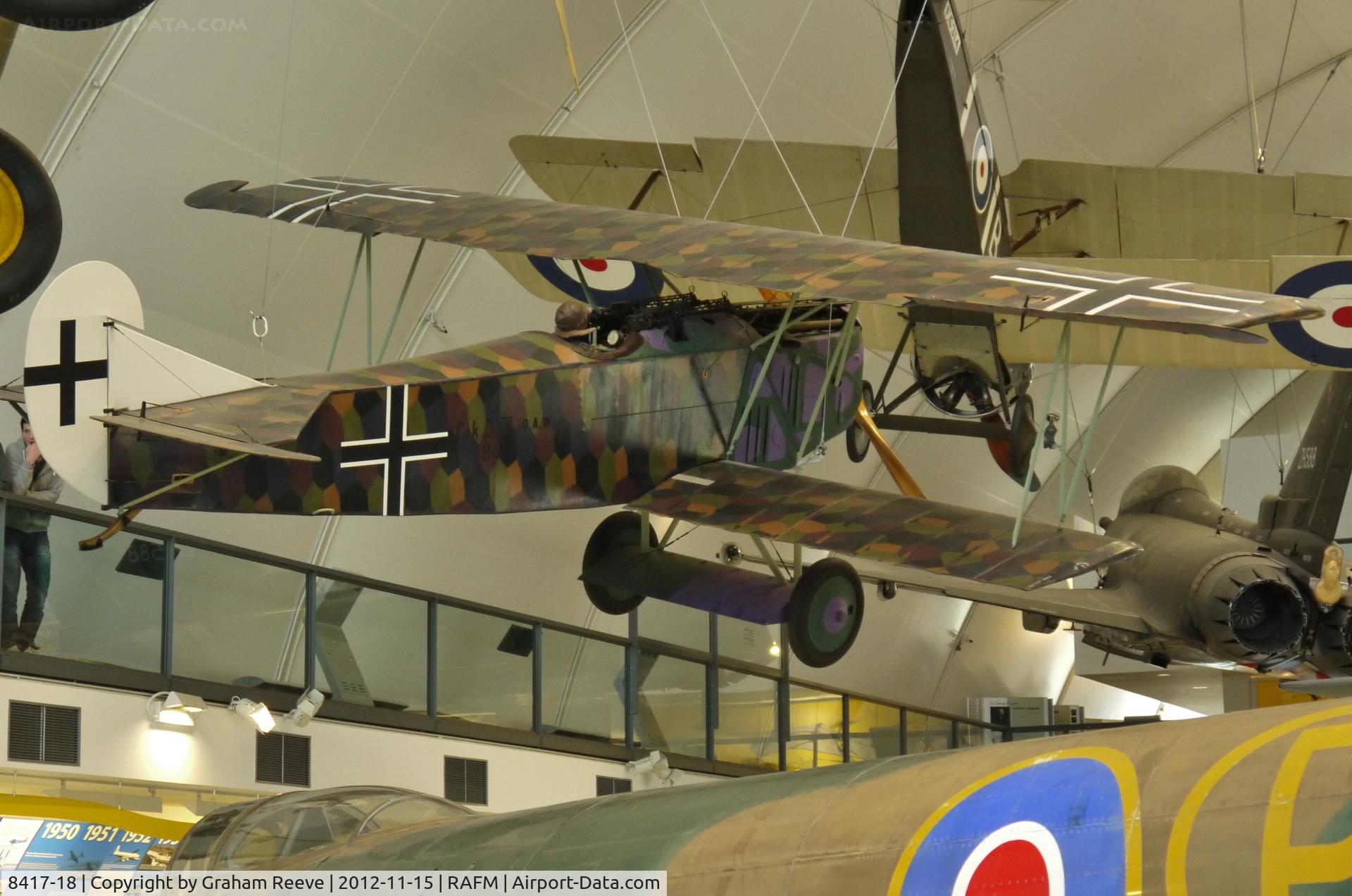 8417-18, Fokker D-VII C/N Not found 8417-18, On display at the Royal Air Force Museum, Hendon.