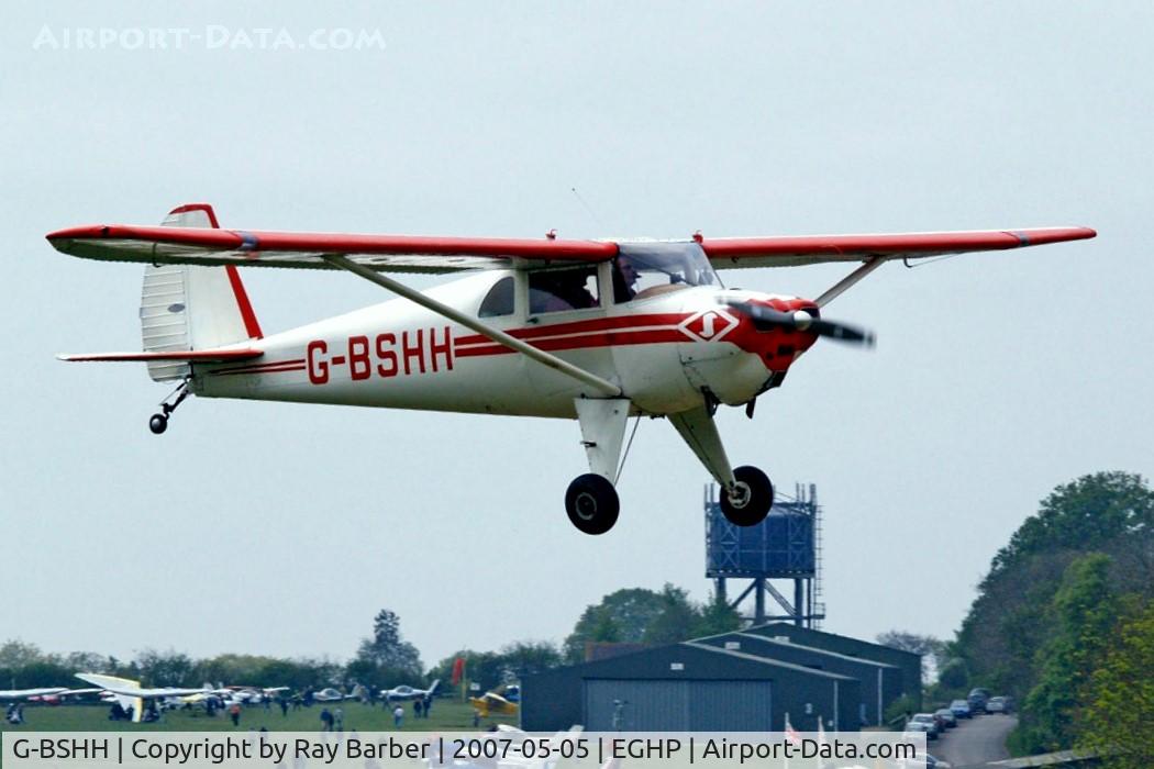 G-BSHH, 1946 Luscombe 8E Silvaire C/N 3981, Luscombe 8A Silvaire [3981] Popham~G 05/05/2007. About to land.