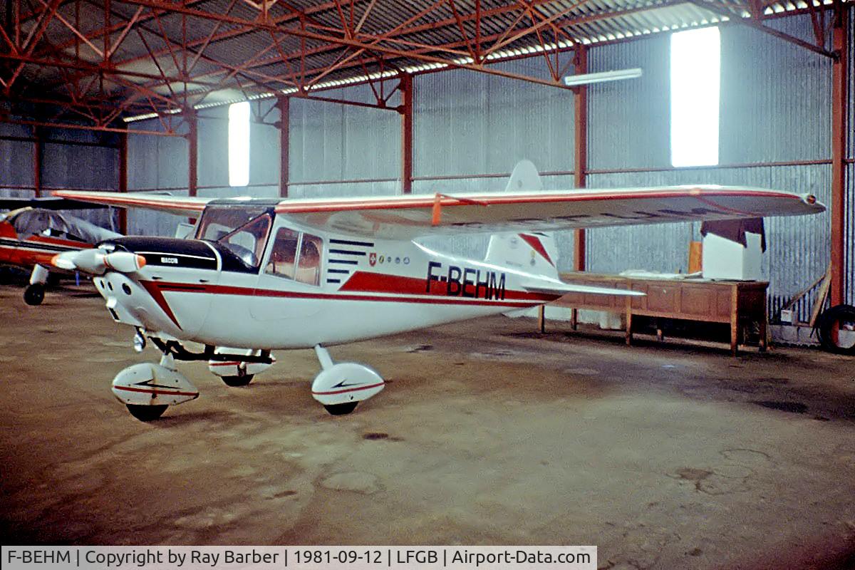 F-BEHM, 1949 Macchi MB.308 C/N 5826, Macchi MB.308 [5826/23] Mulhouse-Habsheim~F 12/09/1981. Image taken from a slide.