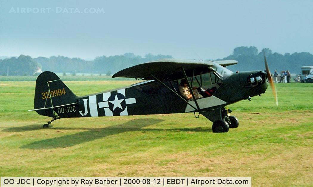 OO-JDC, 1944 Piper L-4J Grasshopper (J3C-65D) C/N 12476, Piper J-3C-65 Cub [12476] Schaffen-Diest~OO 12/08/2000.