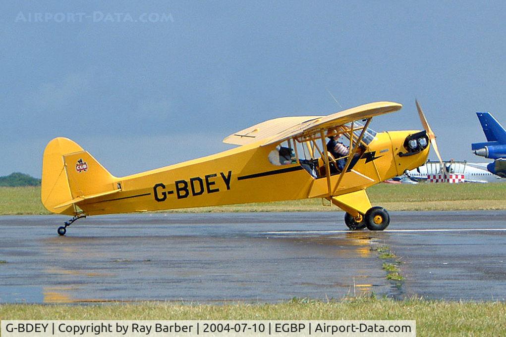G-BDEY, 1943 Piper L-4H Grasshopper (J3C-65D) C/N 11529, Piper J-3C-65 Cub [12538] Kemble~G 10/07/2004
