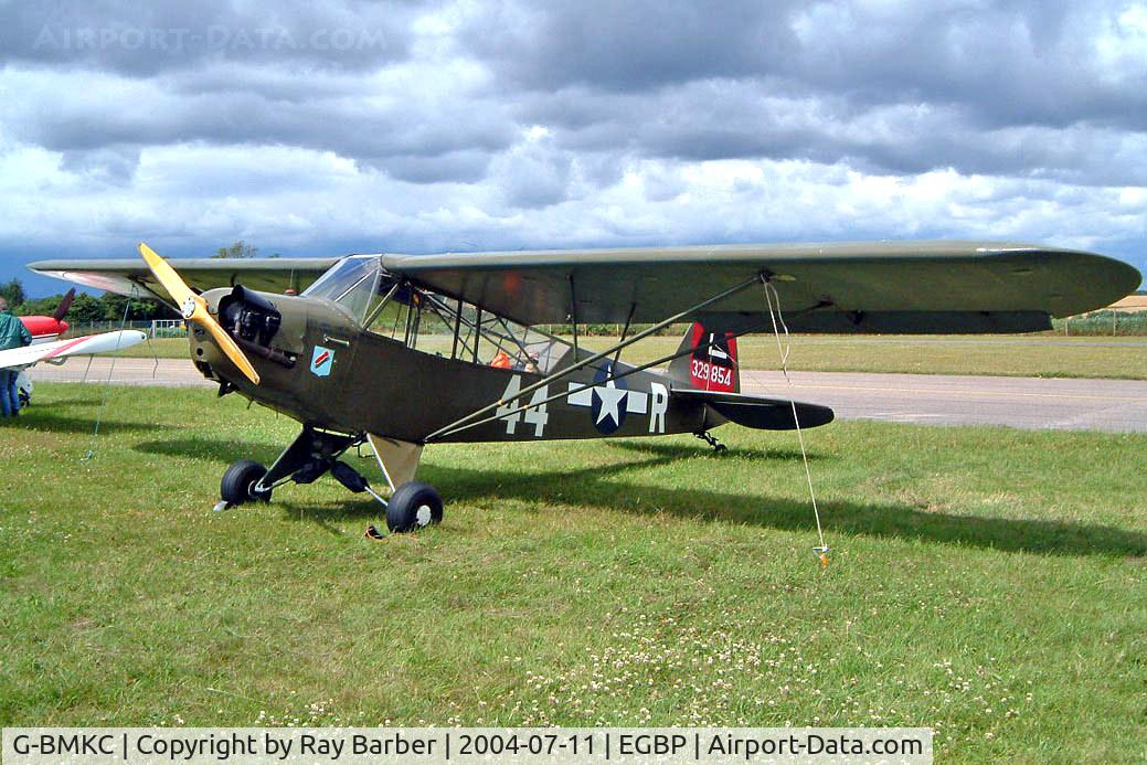 G-BMKC, 1943 Piper L-4H Grasshopper (J3C-65D) C/N 11145, Piper J-3C-65 Cub [11145] Kemble~G 11/07/2004