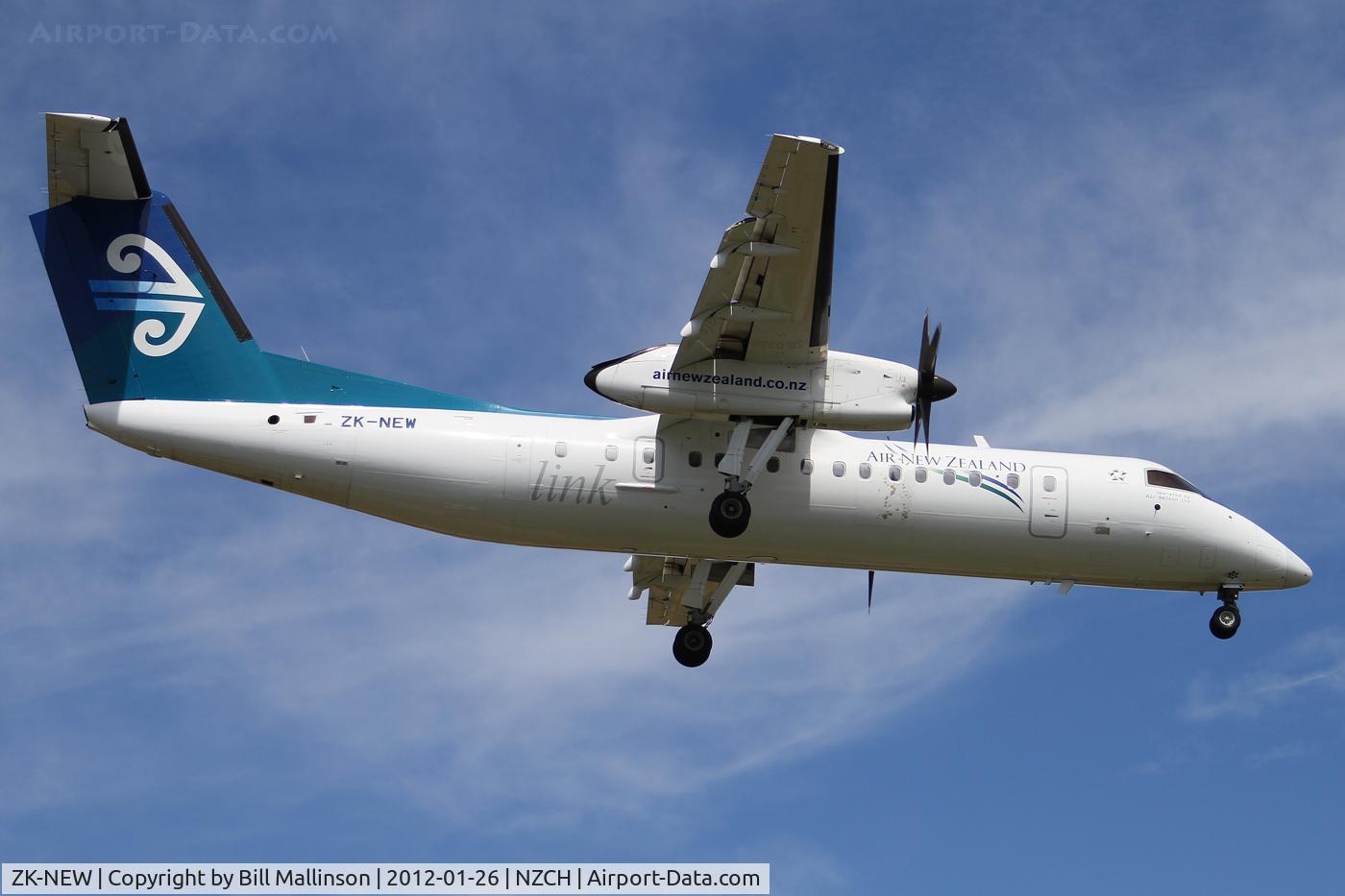 ZK-NEW, 2007 De Havilland Canada DHC-8-311Q Dash 8 C/N 648, finals to 29