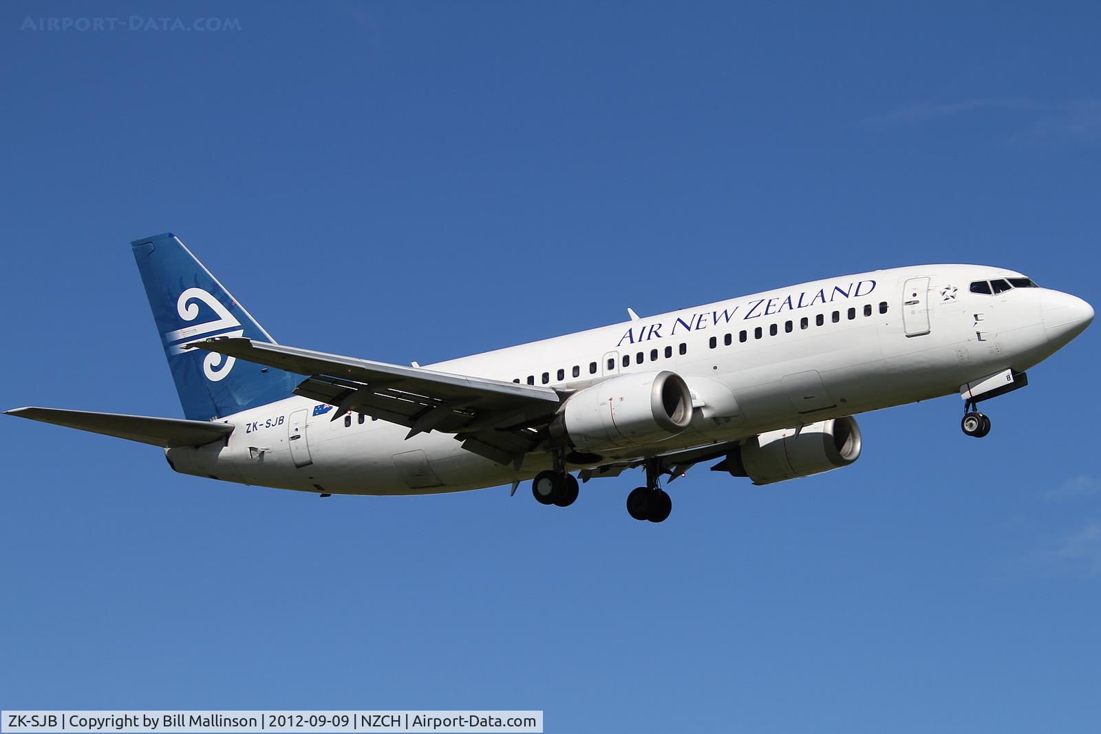 ZK-SJB, 1997 Boeing 737-33R C/N 28868, finals to 29