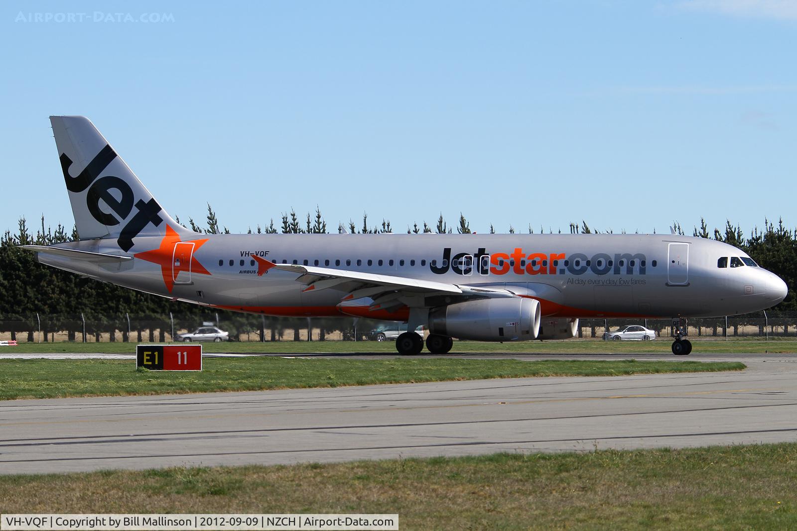 VH-VQF, 2008 Airbus A320-232 C/N 3474, taxi from 29