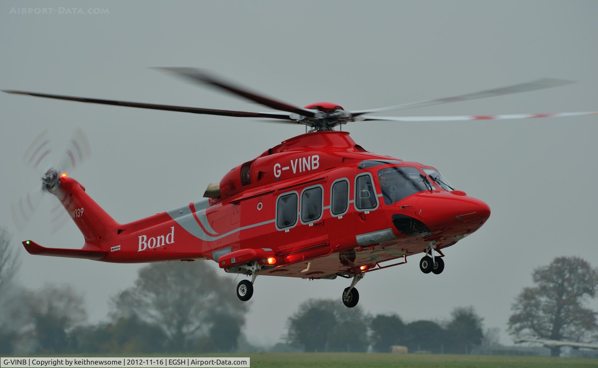 G-VINB, 2012 AgustaWestland AW-139 C/N 31398, My first view of Bonds latest !