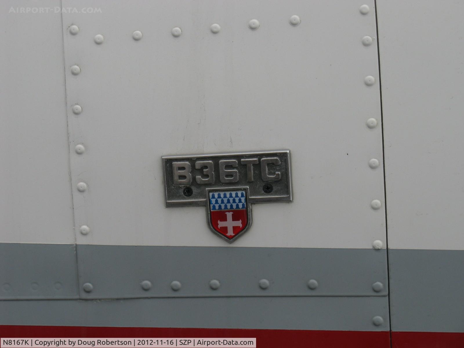 N8167K, 1993 Beech B36TC Turbo Bonanza C/N EA-547, 1993 Beech B36TC TURBO BONANZA, Continental TSIO-520-UB 300 Hp continuous, logo