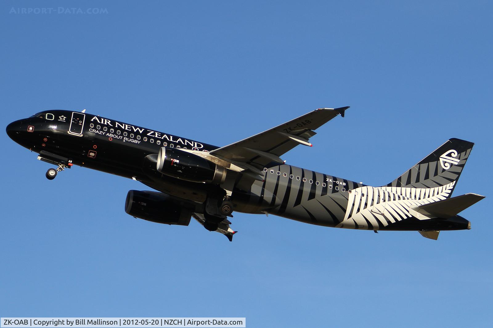 ZK-OAB, 2010 Airbus A320-232 C/N 4553, away from 02