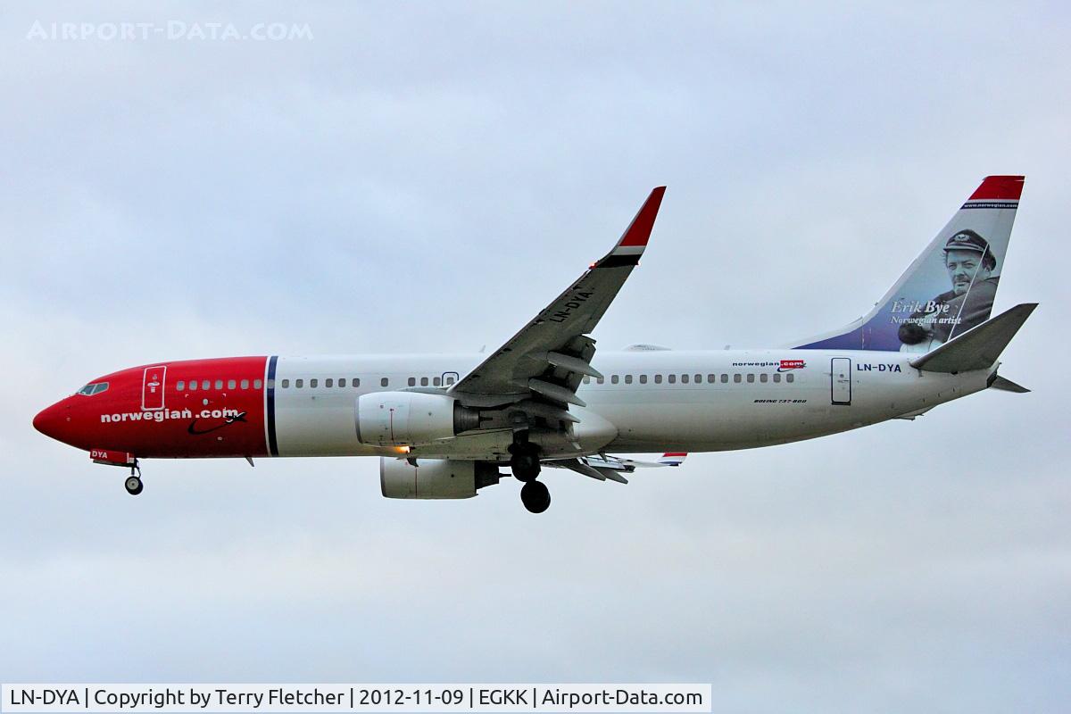 LN-DYA, 2009 Boeing 737-8JP C/N 39162, LN-DYA (Erik Bye), 2009 Boeing 737-8JP, c/n: 39162 at Gatwick