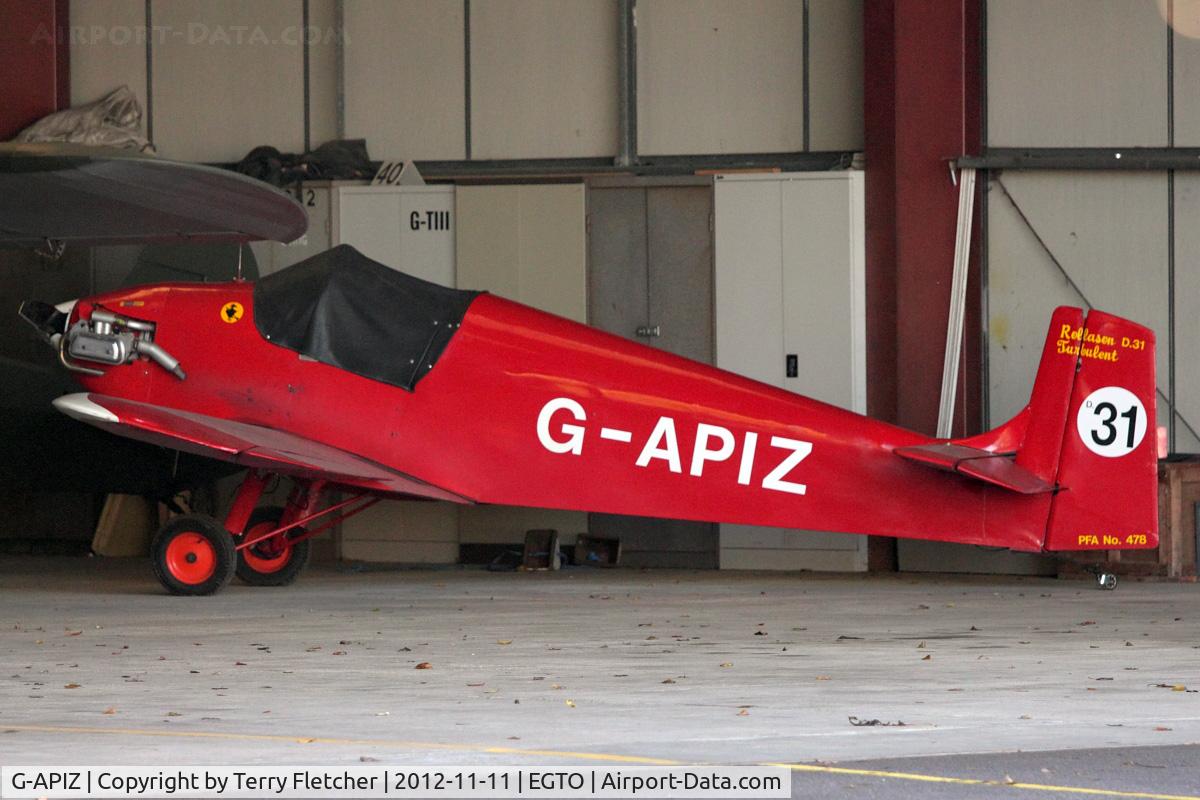 G-APIZ, 1958 Rollason Druine D.31 Turbulent C/N PFA 478, 1958 Rollason Druine D.31 TURBULENT, c/n: PFA 478
