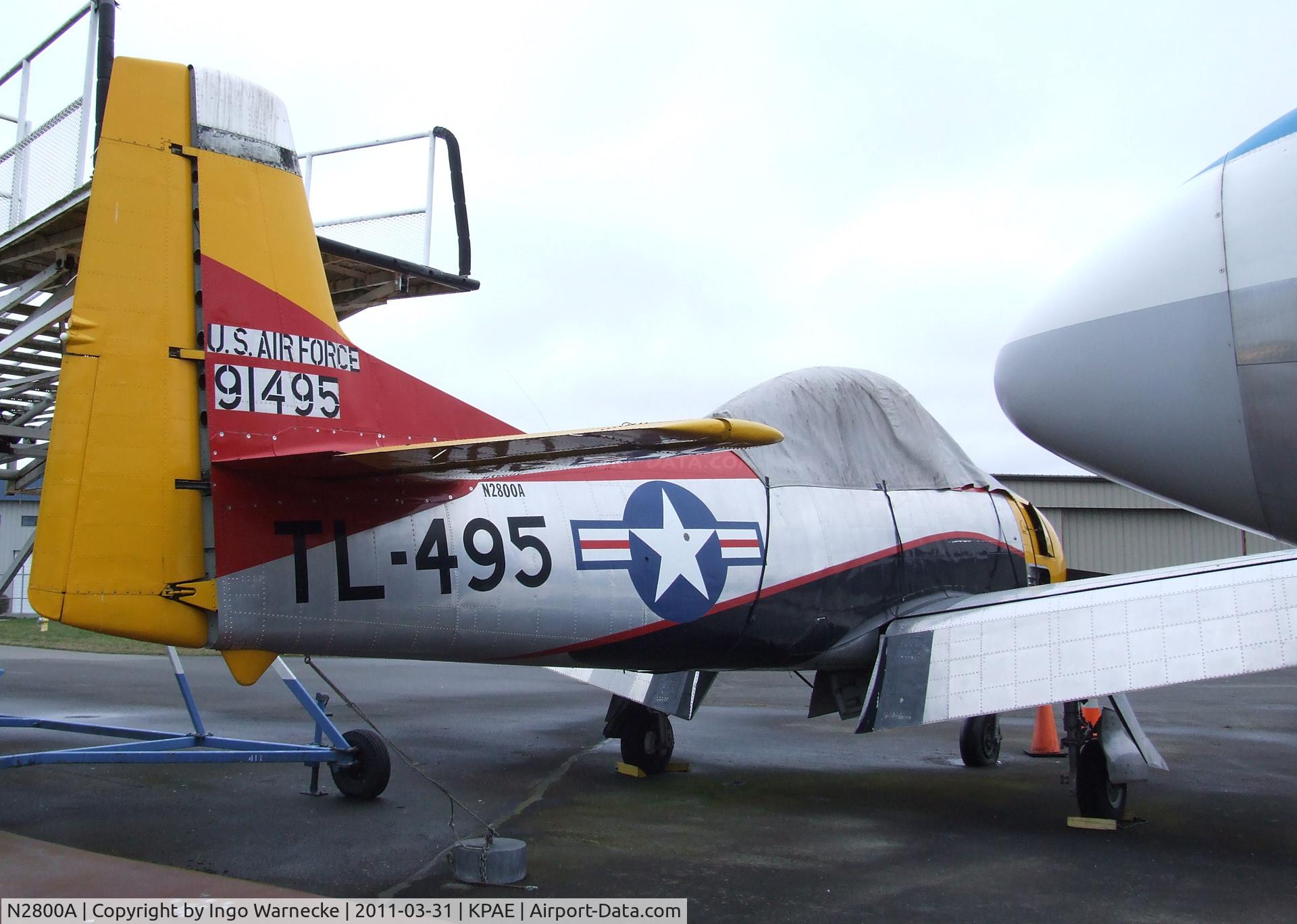 N2800A, 1949 North American T-28A Trojan C/N 49-1495, North American T-28A Trojan at the Museum of Flight Restoration Center, Everett WA