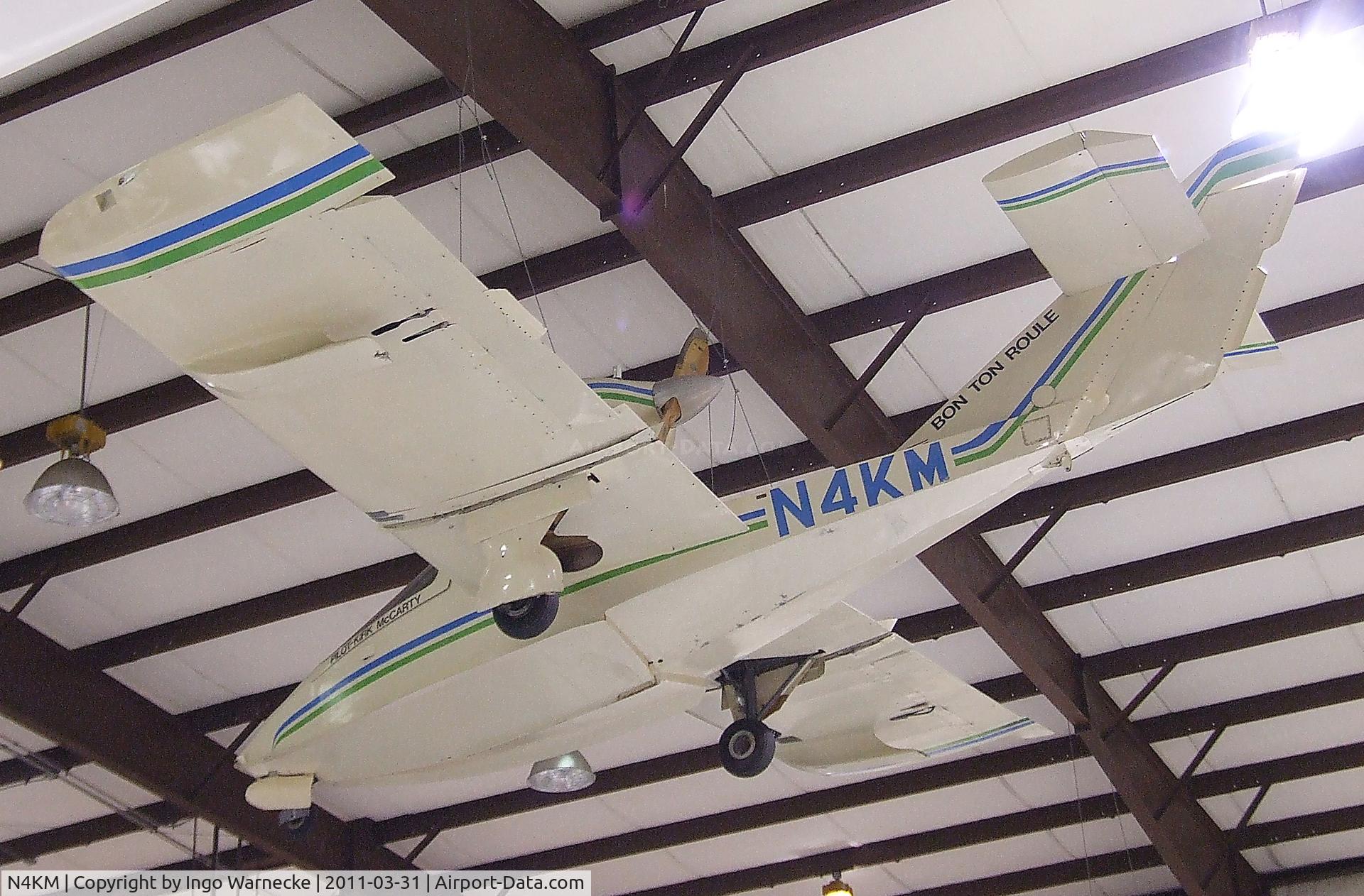 N4KM, 1988 Pereira Osprey II C/N KM-1, Pereira (McCarty) Osprey II at the Museum of Flight Restoration Center, Everett WA