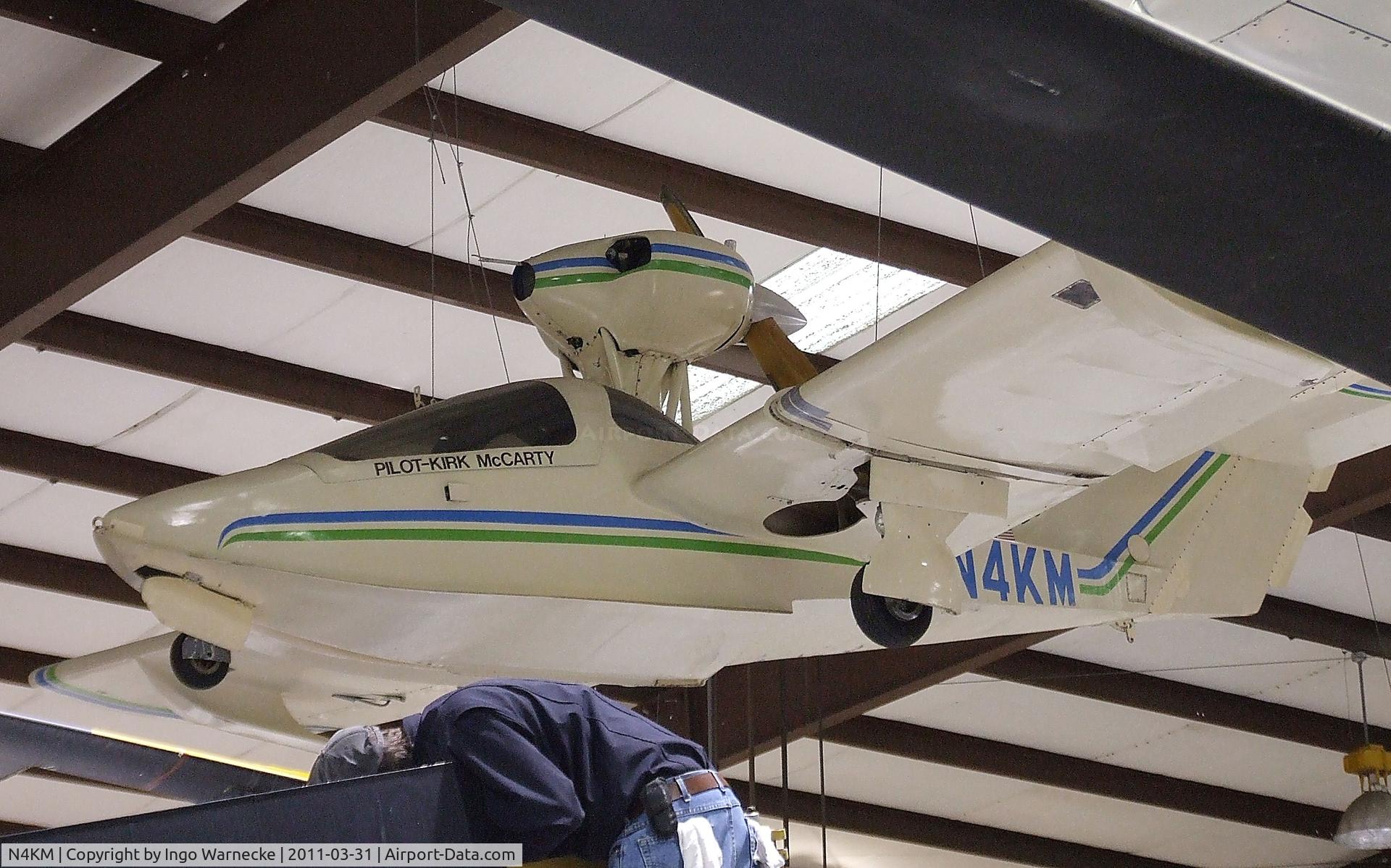 N4KM, 1988 Pereira Osprey II C/N KM-1, Pereira (McCarty) Osprey II at the Museum of Flight Restoration Center, Everett WA