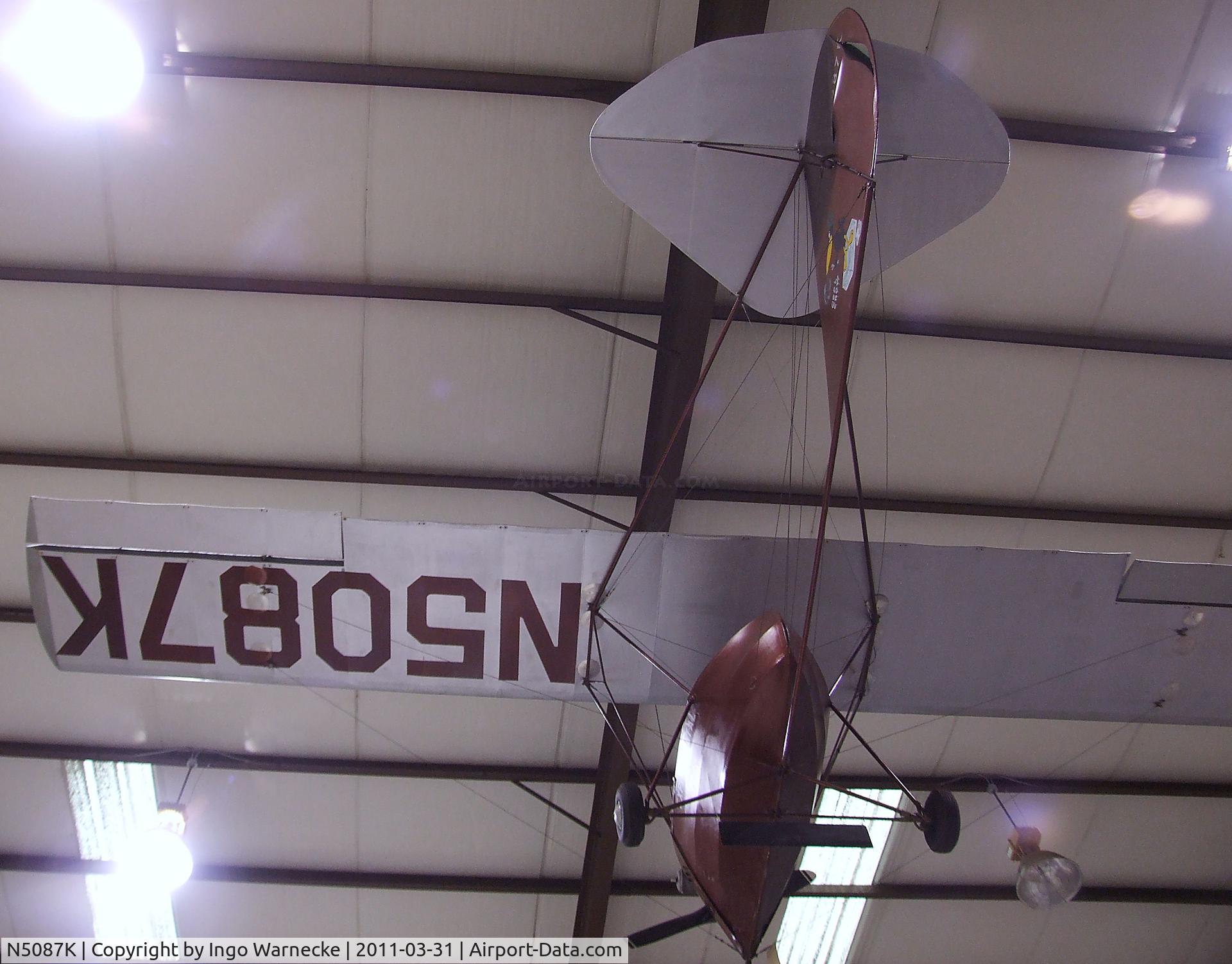 N5087K, 1960 Sorrell Cool Crow 1 Parasol C/N 01, Sorrell Cool Crow 1 Parasol at the Museum of Flight Restoration Center, Everett WA