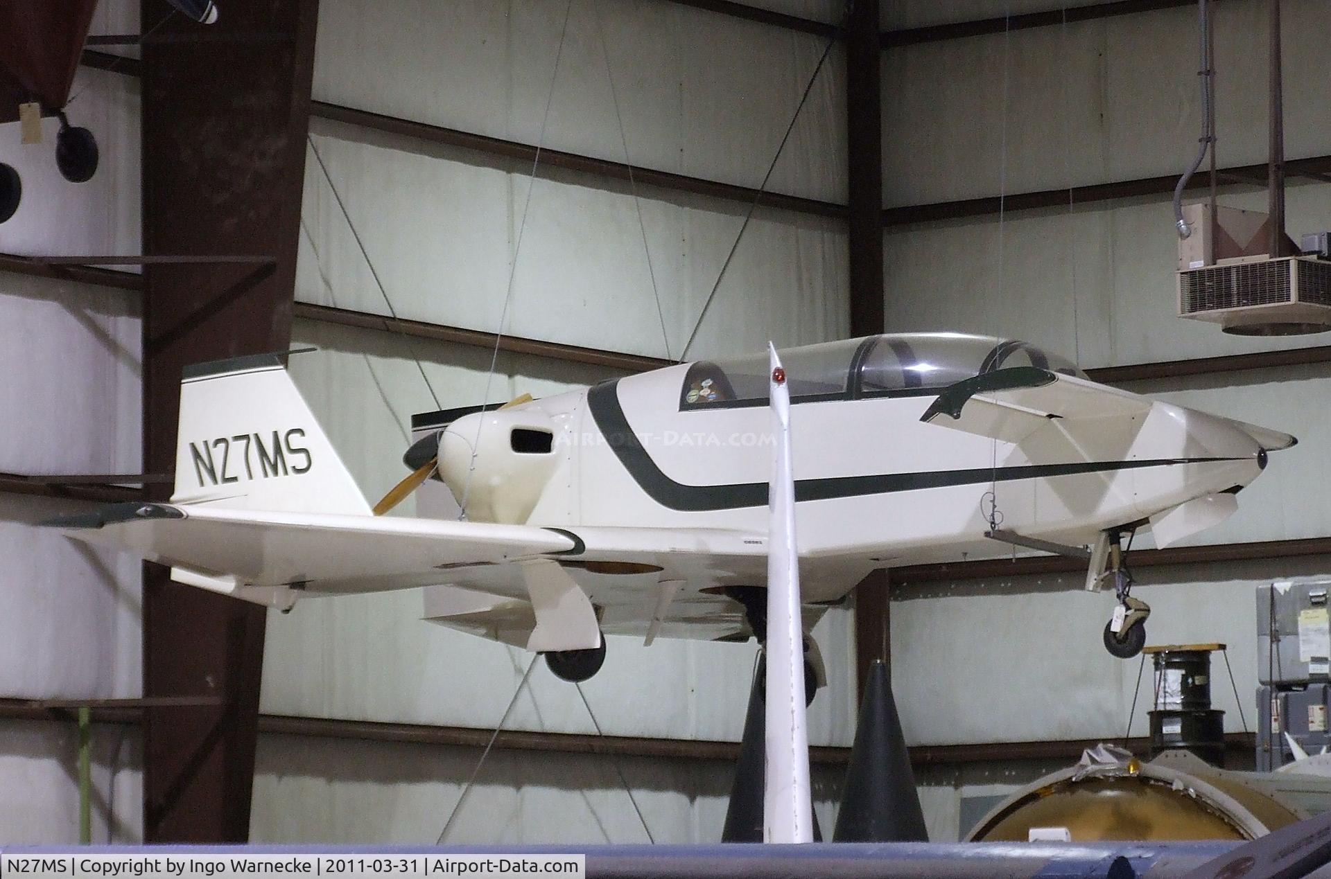 N27MS, 1977 Rutan VariViggen C/N 115, Rutan (Melvill) VariViggen at the Museum of Flight Restoration Center, Everett WA