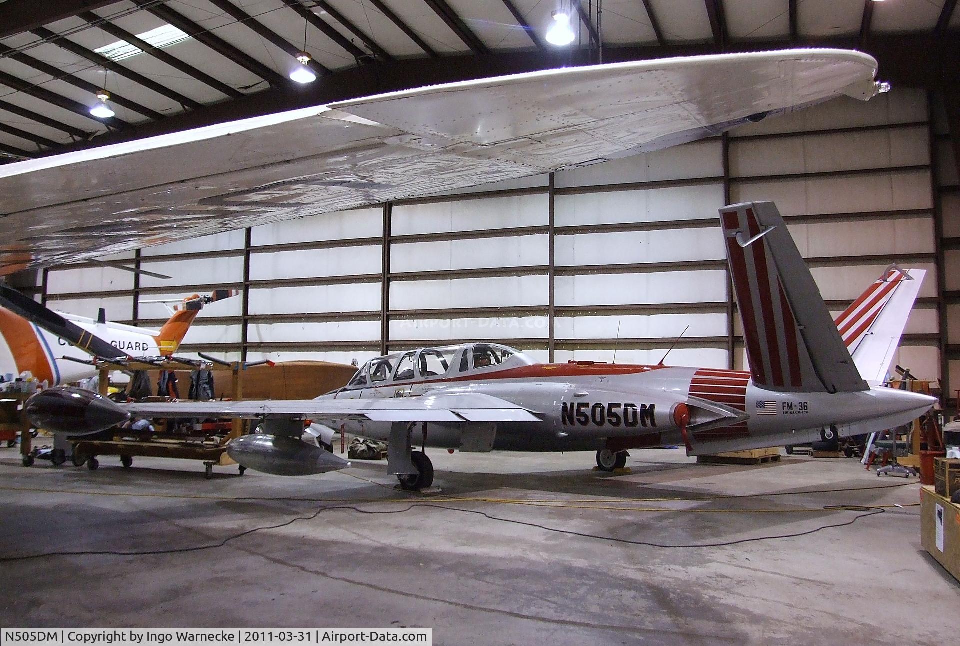 N505DM, 1962 Fouga (Valmet) CM-170R Magister C/N FM-36, Fouga CM.170R Magister at the Museum of Flight Restoration Center, Everett WA