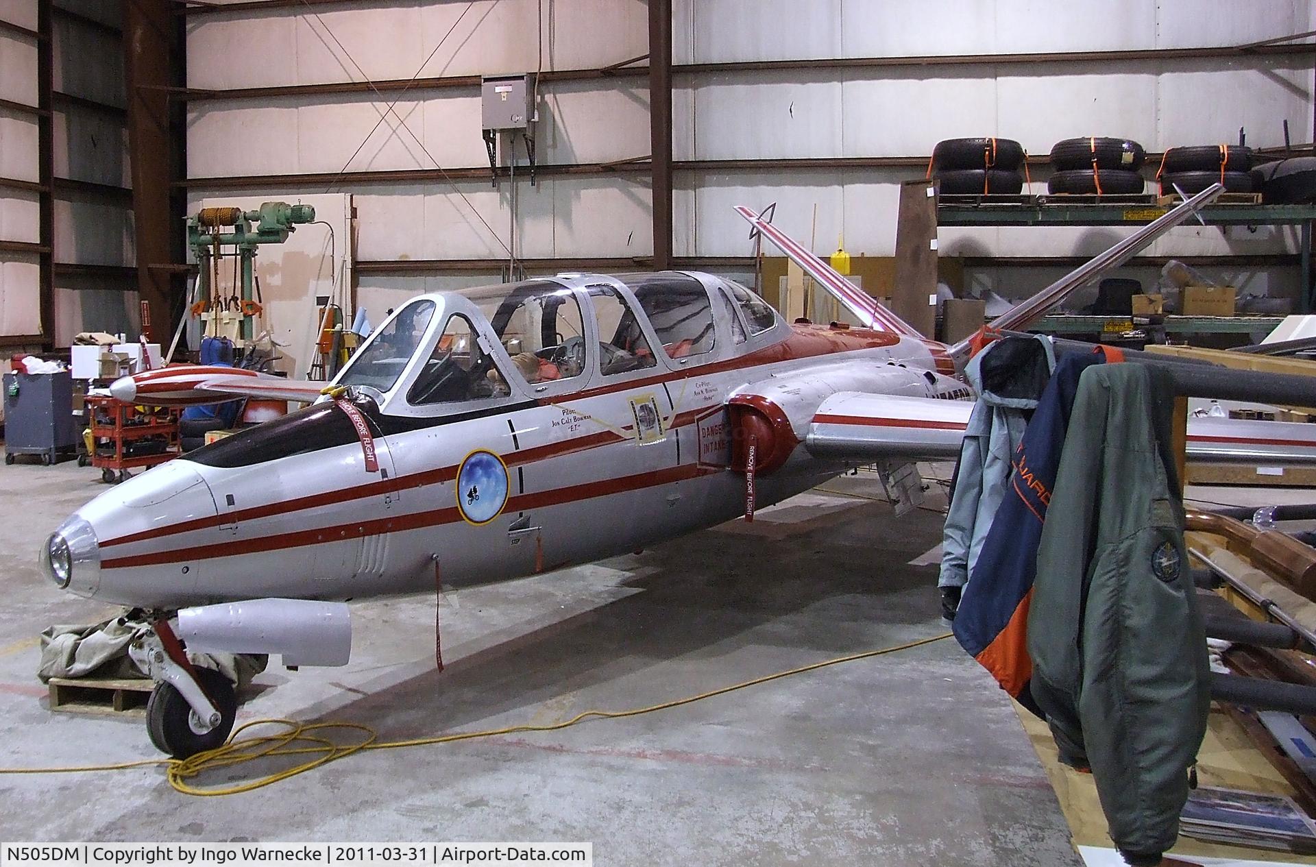N505DM, 1962 Fouga (Valmet) CM-170R Magister C/N FM-36, Fouga CM.170R Magister at the Museum of Flight Restoration Center, Everett WA