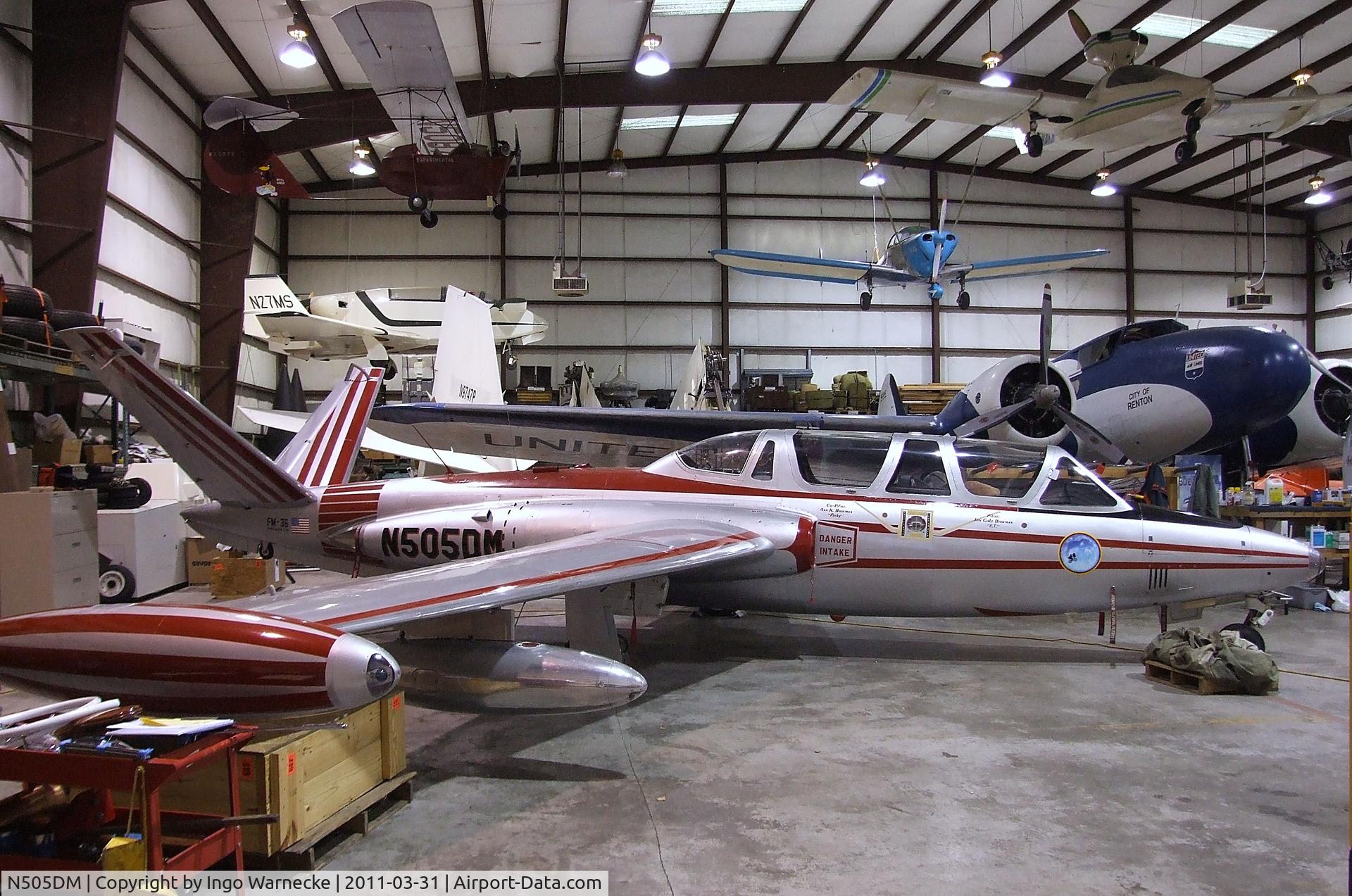 N505DM, 1962 Fouga (Valmet) CM-170R Magister C/N FM-36, Fouga CM.170R Magister at the Museum of Flight Restoration Center, Everett WA