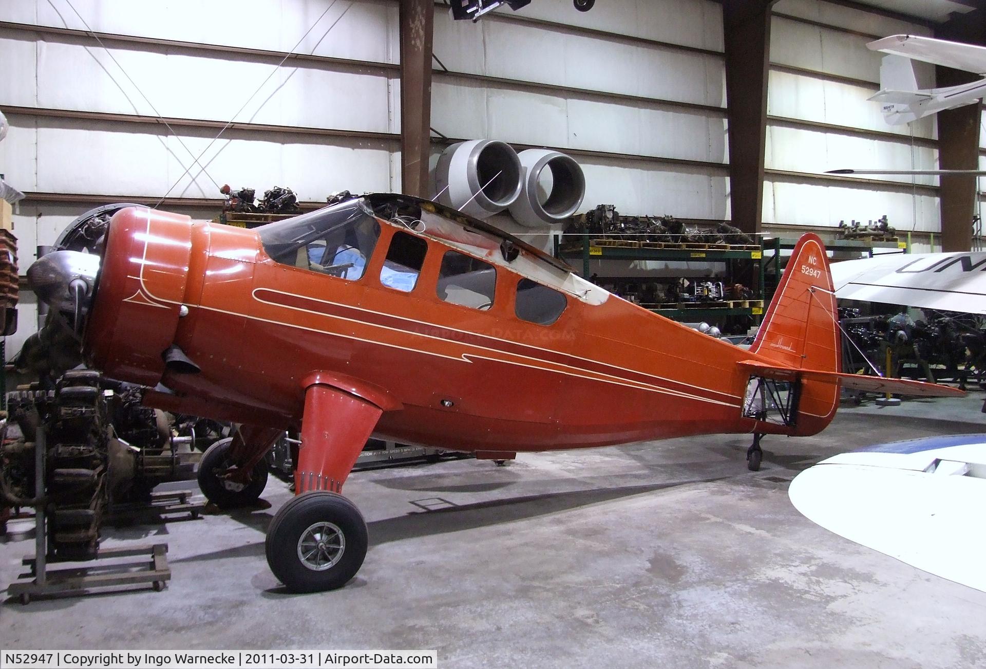 N52947, 1946 Howard Aircraft DGA-15P C/N 559, Howard DGA-15P (minus wings) at the Museum of Flight Restoration Center, Everett WA