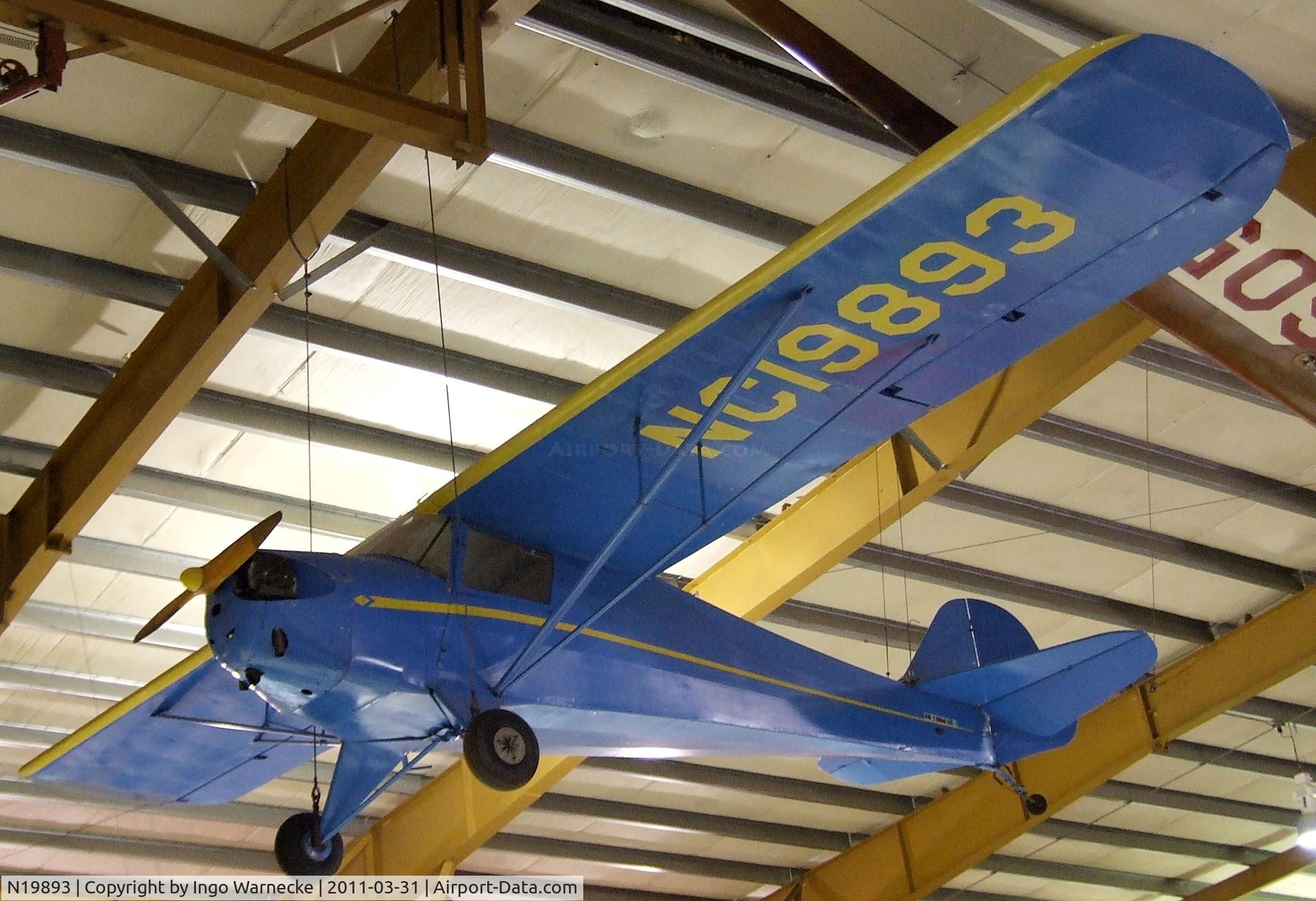 N19893, 1938 Taylorcraft A C/N 398, Taylorcraft A at the Museum of Flight Restoration Center, Everett WA
