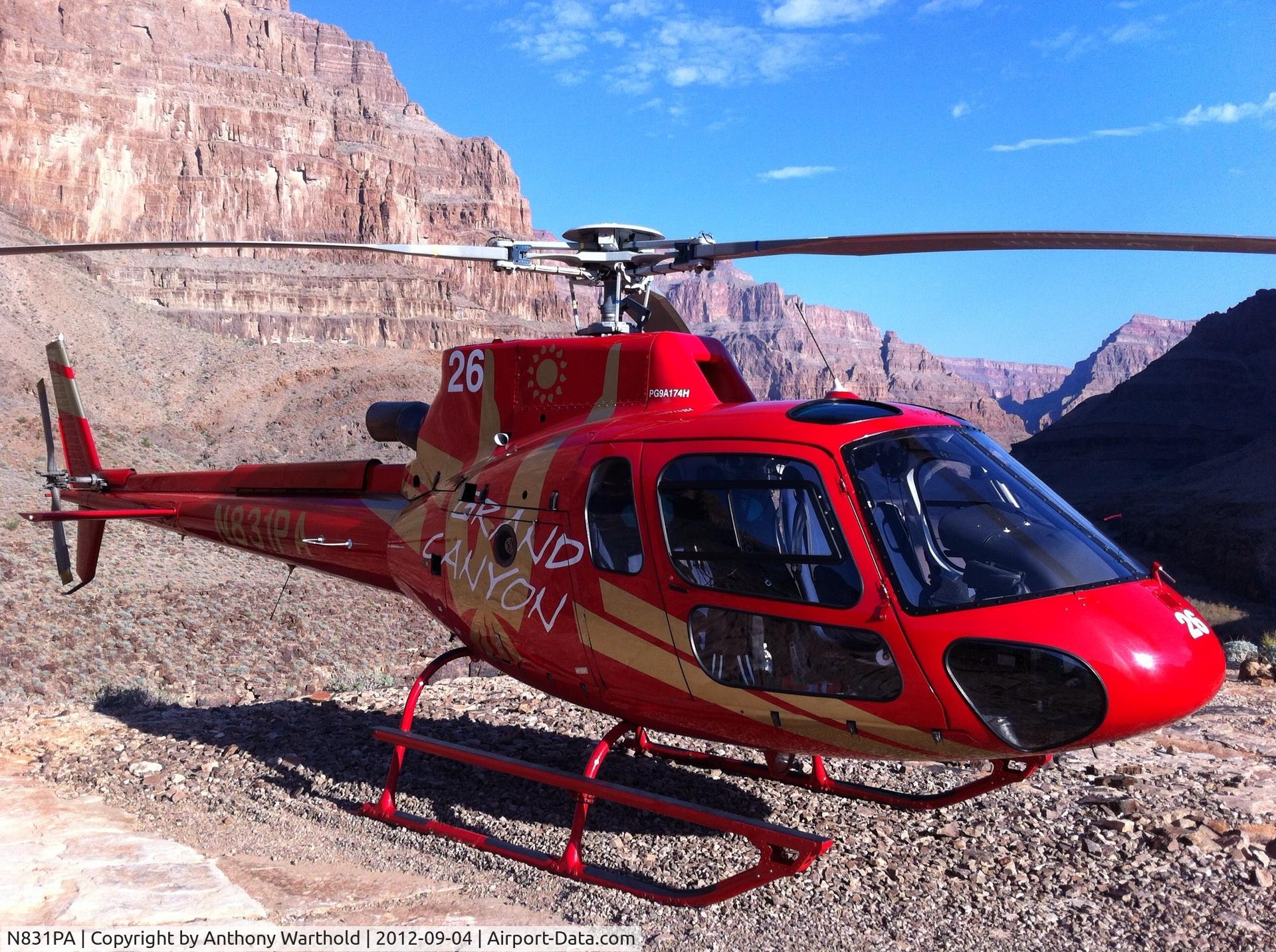 N831PA, Eurocopter AS-350B-3 Ecureuil Ecureuil C/N 7290, Flying the Grand Canyon with Papillion Airways