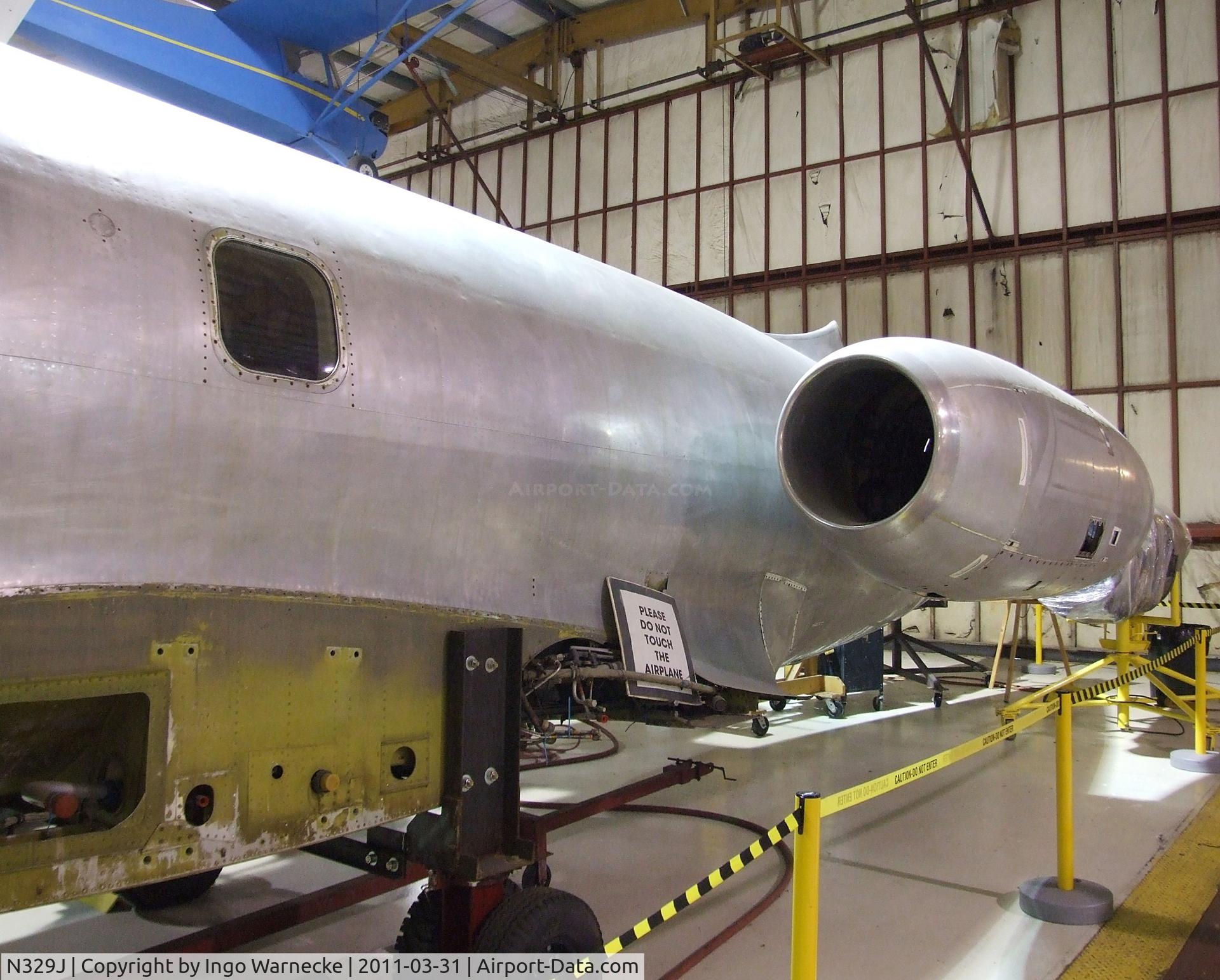 N329J, 1957 Lockheed L-1329 Jetstar C/N 1001, Lockheed CL-329 JetStar prototype (two-engined) being restored at the Museum of Flight Restoration Center, Everett WA