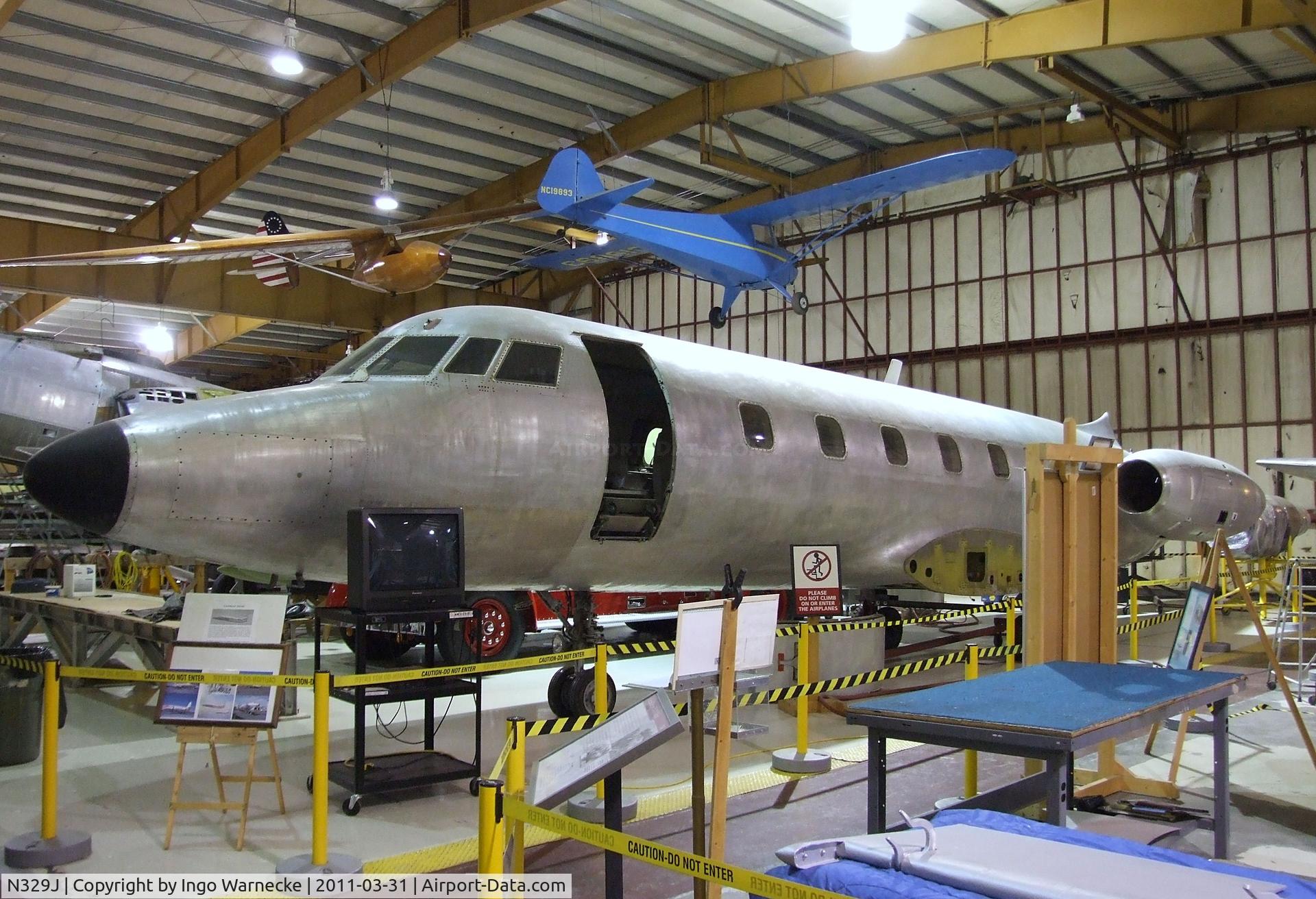 N329J, 1957 Lockheed L-1329 Jetstar C/N 1001, Lockheed CL-329 JetStar prototype (two-engined) being restored at the Museum of Flight Restoration Center, Everett WA