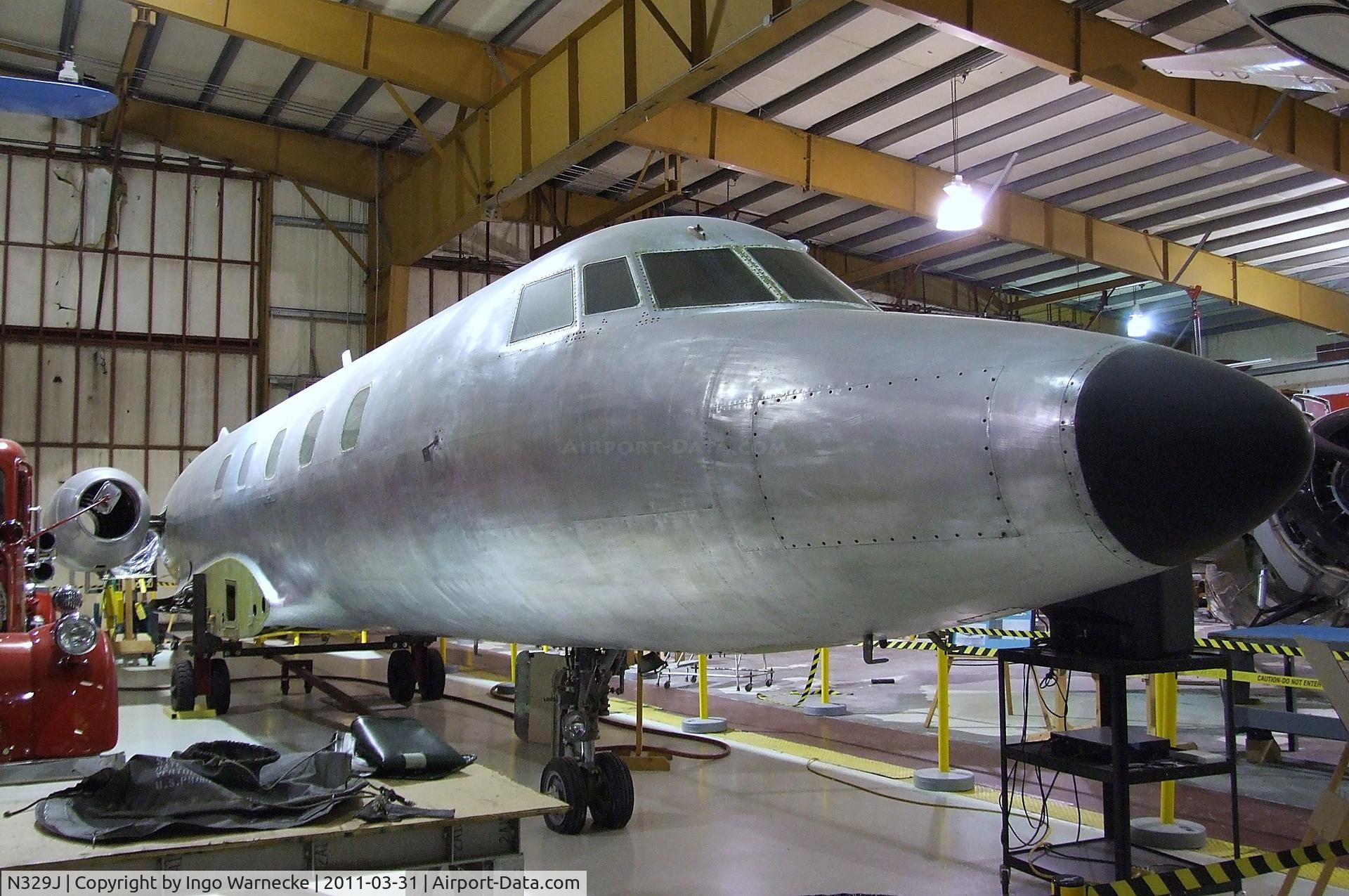 N329J, 1957 Lockheed L-1329 Jetstar C/N 1001, Lockheed CL-329 JetStar prototype (two-engined) being restored at the Museum of Flight Restoration Center, Everett WA
