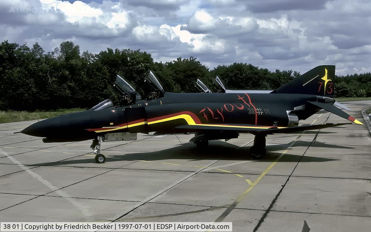 38 01, 1972 McDonnell Douglas F-4F Phantom II C/N 4607, static display at Fliegerhorst Pferdsfeld