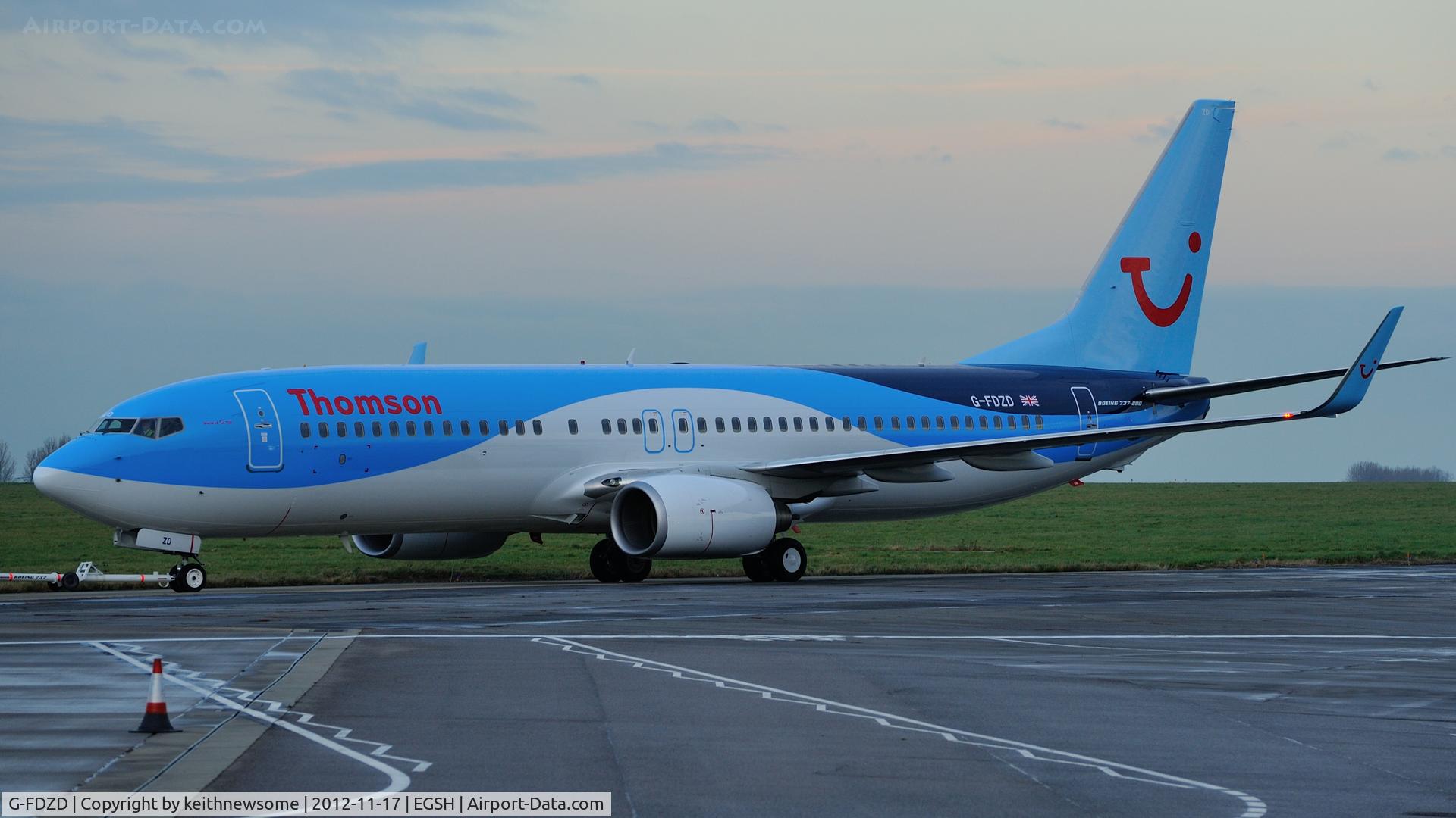 G-FDZD, 2007 Boeing 737-8K5 C/N 35132, Being towed from sprayshop this afternoon.