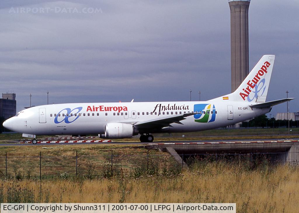 EC-GPI, Boeing 737-46Q C/N 28661, Taxiing on parallels runways with additional 'Andalucia' sticker