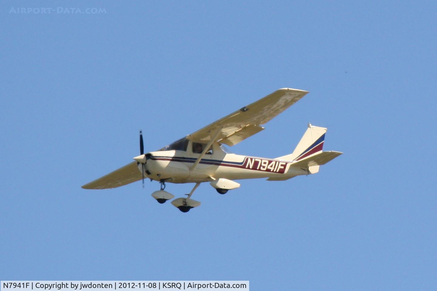 N7941F, 1966 Cessna 150F C/N 15064041, Cessna 150 (N7941F) arrives at Sarasota-Bradenton International Airport