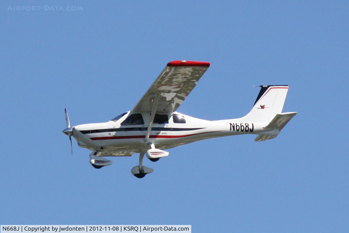 N668J, 2008 Jabiru J250-SP C/N 575, Jabiru J-250 (N668J) arrives at Sarasota-Bradenton International Airport