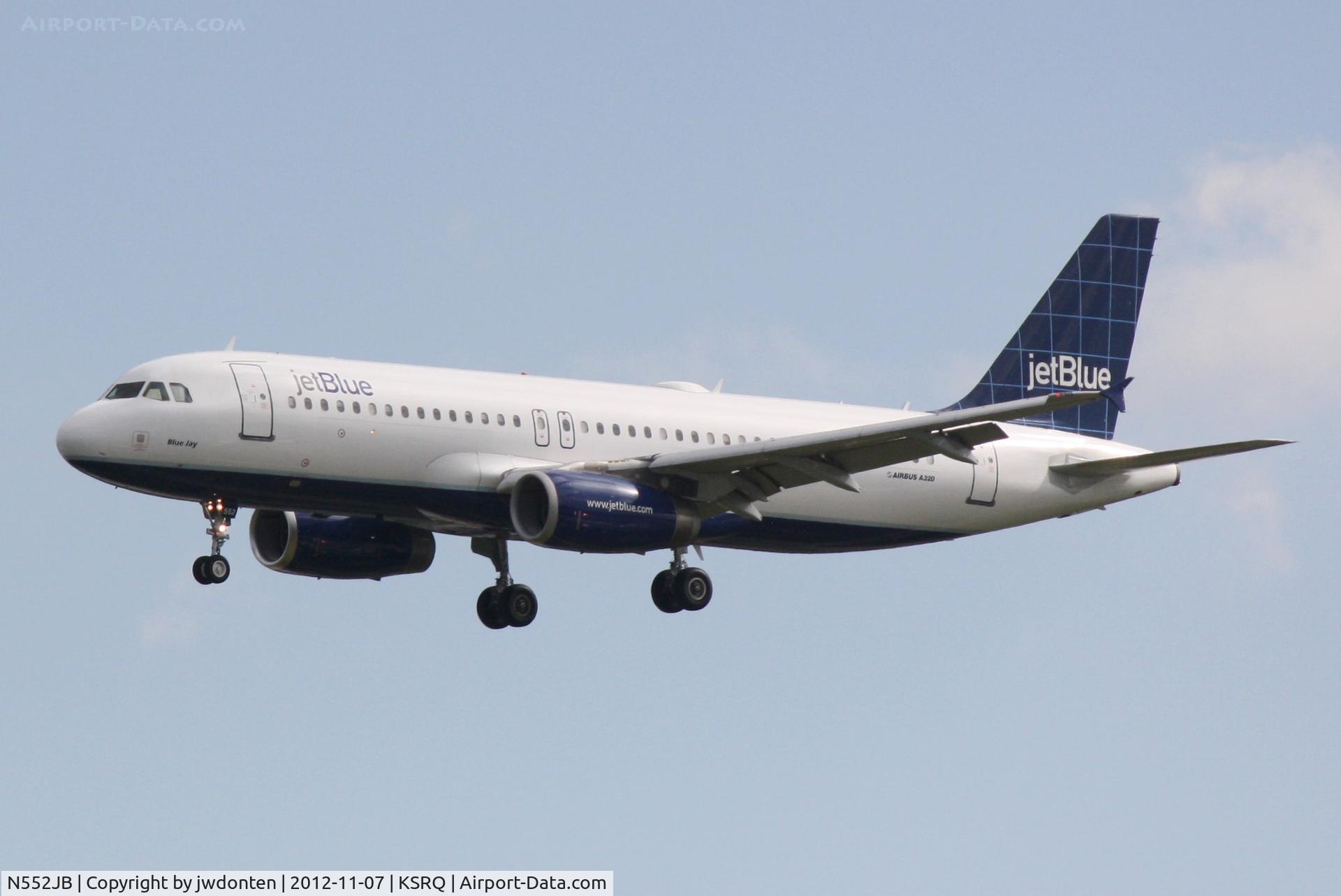 N552JB, 2002 Airbus A320-232 C/N 1861, JetBlue Flight 341 