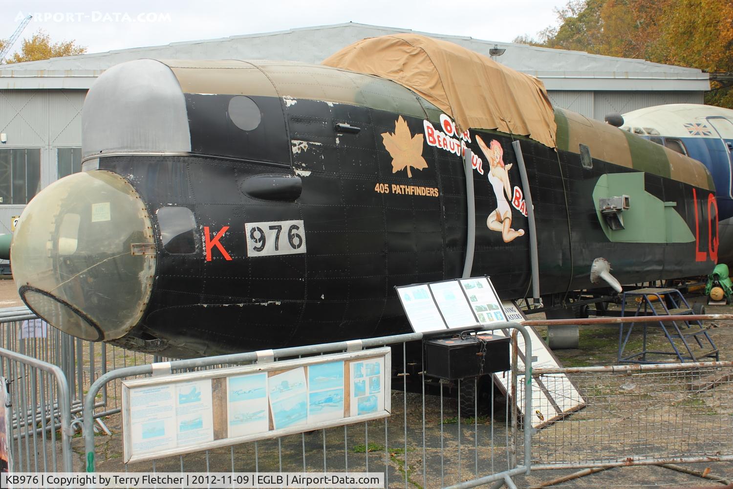 KB976, 1944 Victory Aircraft Avro 683 Lancaster B10 AR C/N 277, 1944 Victory Aircraft Avro 683 Lancaster B10 AR, c/n: 277