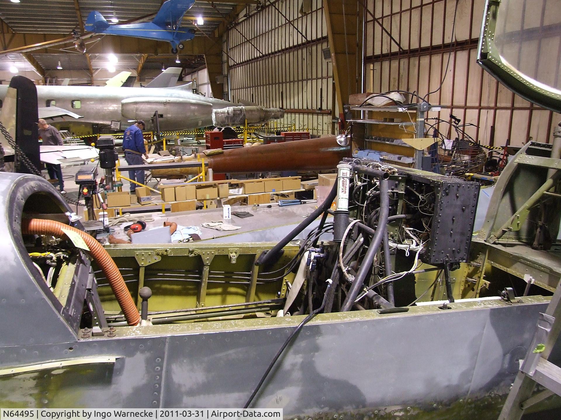 N64495, Lockheed YO-3A C/N 69-18005, Lockheed YO-3A Quiet Star being restored at the Museum of Flight Restoration Center, Everett WA