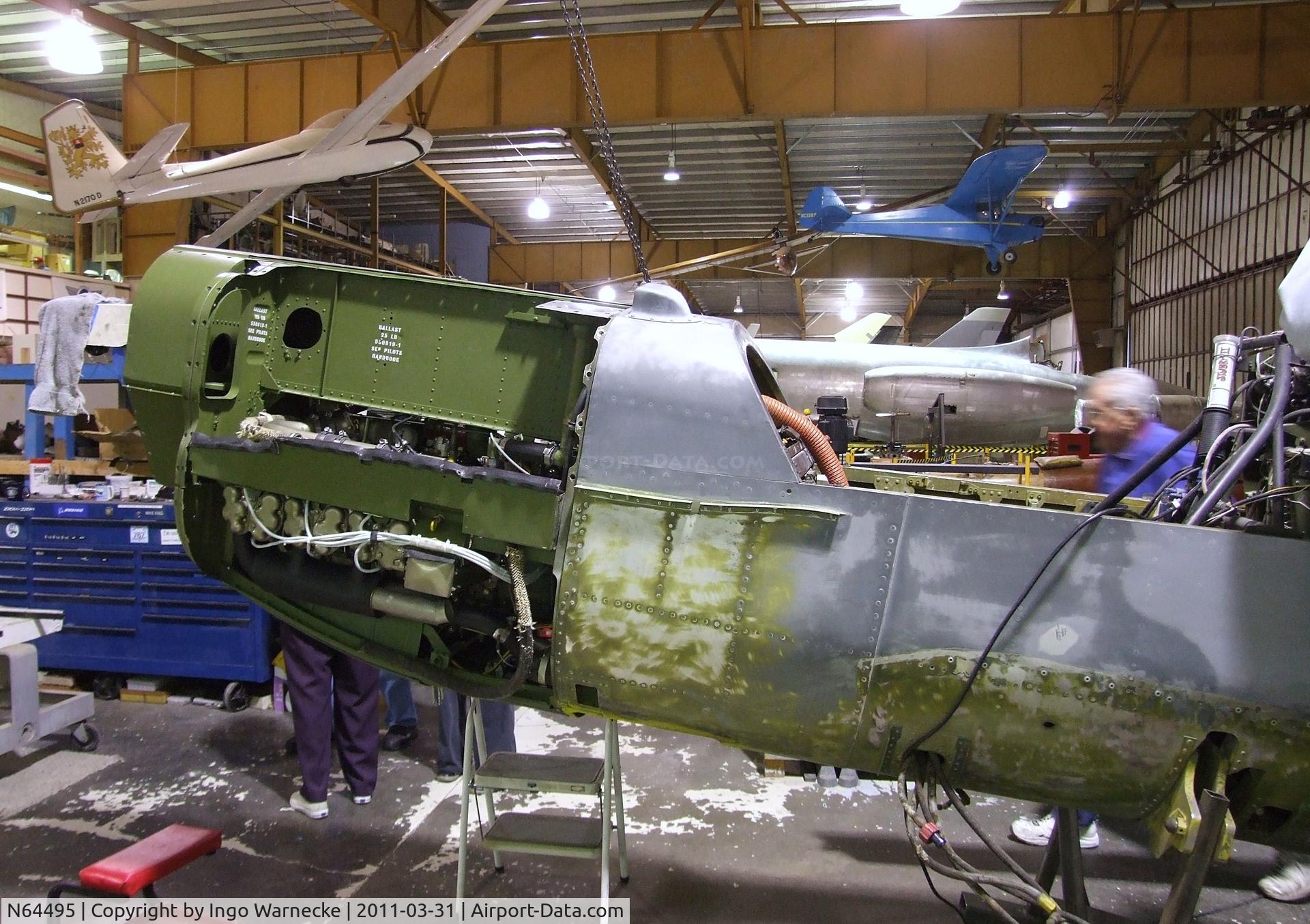 N64495, Lockheed YO-3A C/N 69-18005, Lockheed YO-3A Quiet Star being restored at the Museum of Flight Restoration Center, Everett WA