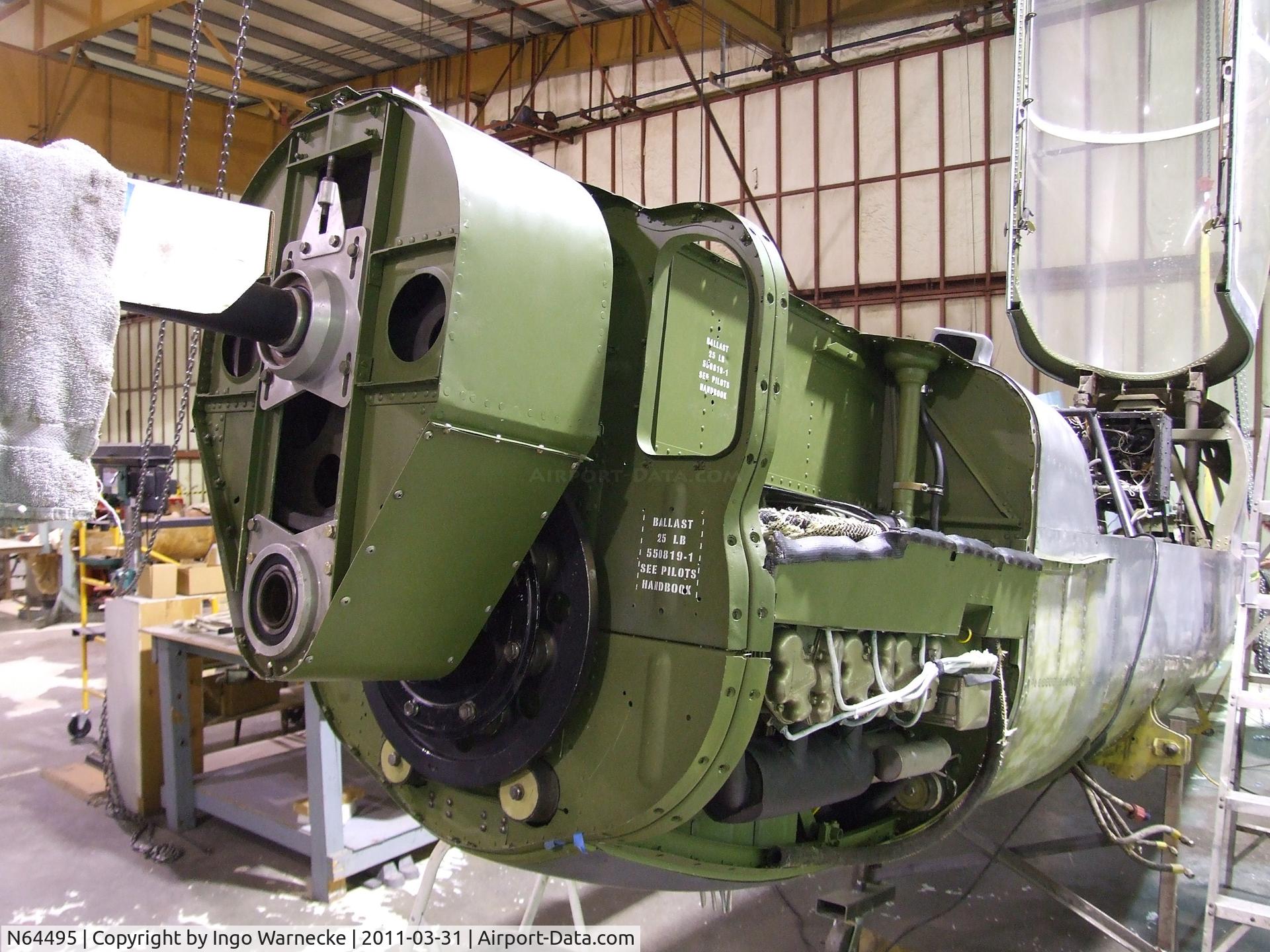 N64495, Lockheed YO-3A C/N 69-18005, Lockheed YO-3A Quiet Star being restored at the Museum of Flight Restoration Center, Everett WA