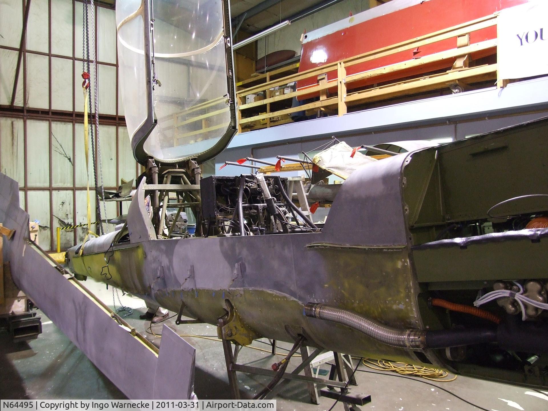 N64495, Lockheed YO-3A C/N 69-18005, Lockheed YO-3A Quiet Star being restored at the Museum of Flight Restoration Center, Everett WA