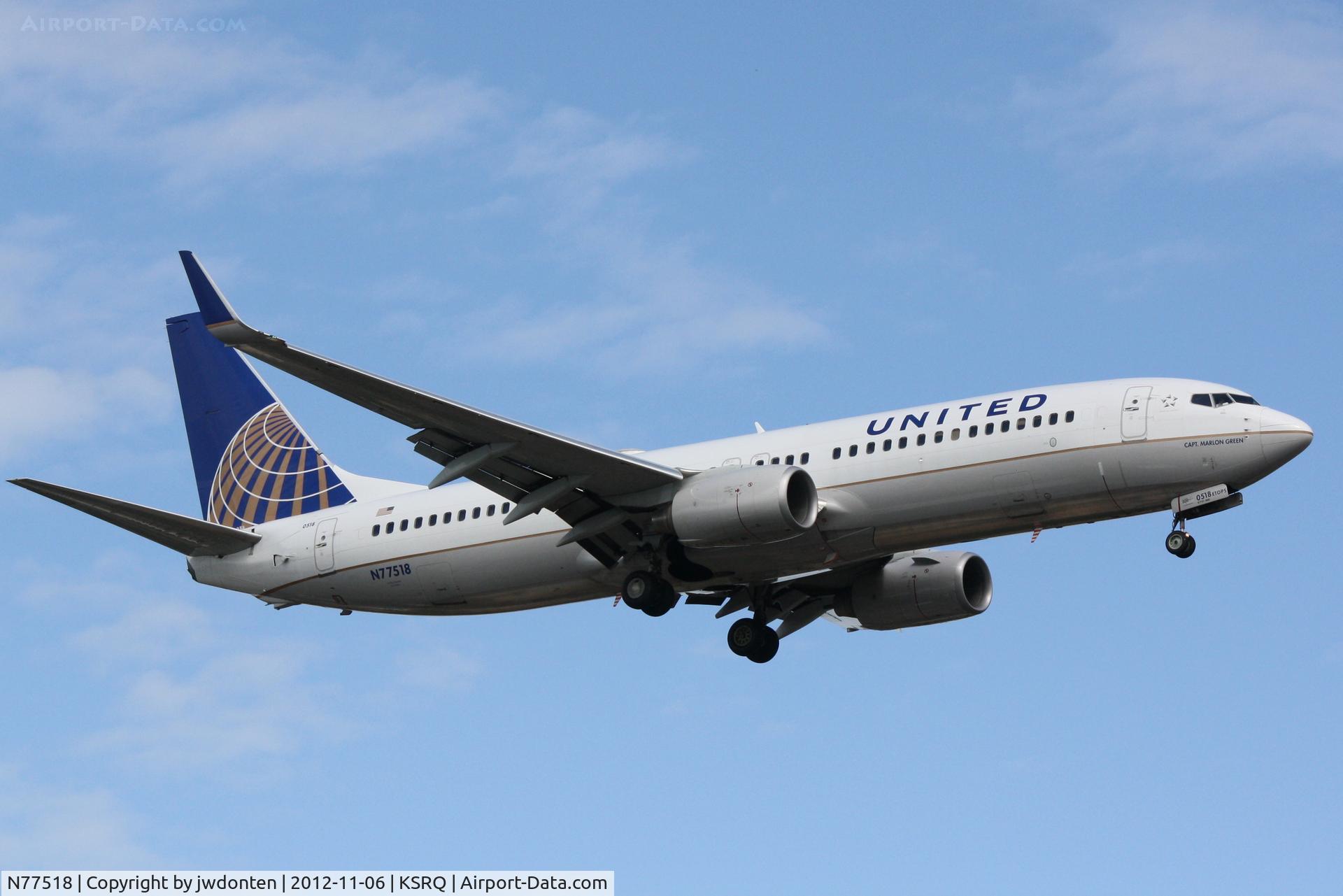 N77518, 2008 Boeing 737-824 C/N 31605, United Flight 1190 