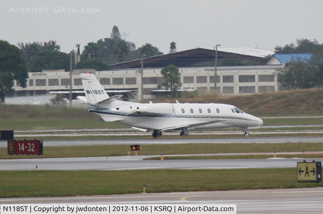 N118ST, 2002 Cessna 560XL C/N 560-5287, Cessna Citation Excel (N118ST) arrives at Sarasota-Bradenton International Airport