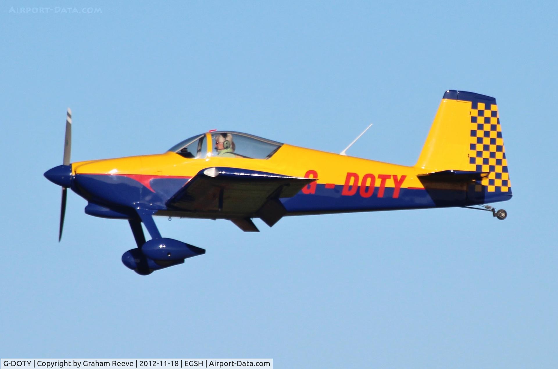 G-DOTY, 2010 Vans RV-7 C/N PFA 323-14387, About to land at Norwich.