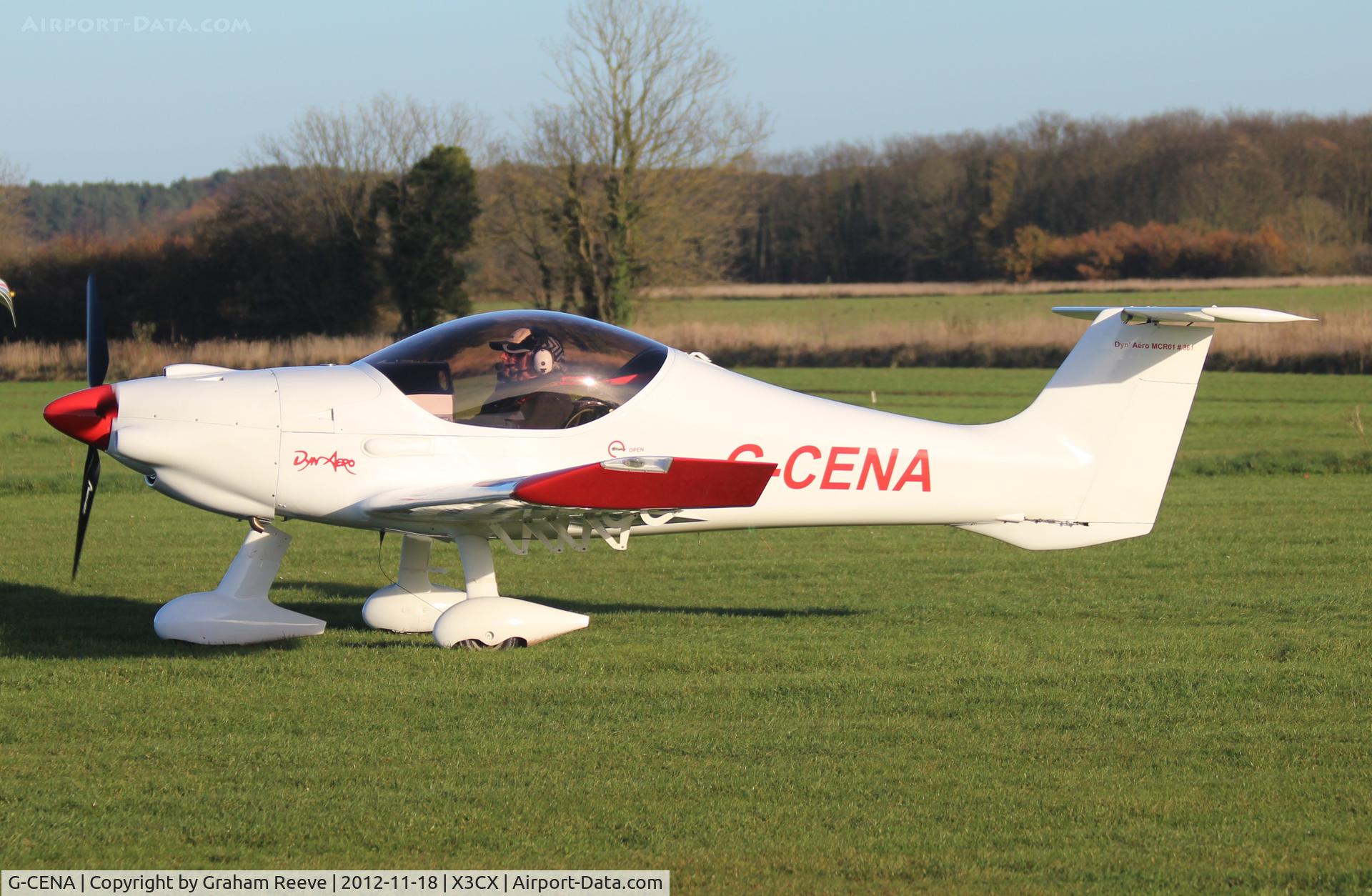 G-CENA, 2007 Dyn'Aero MCR-01 ULC Banbi C/N PFA 301B-14640, About to depart from Northrepps.