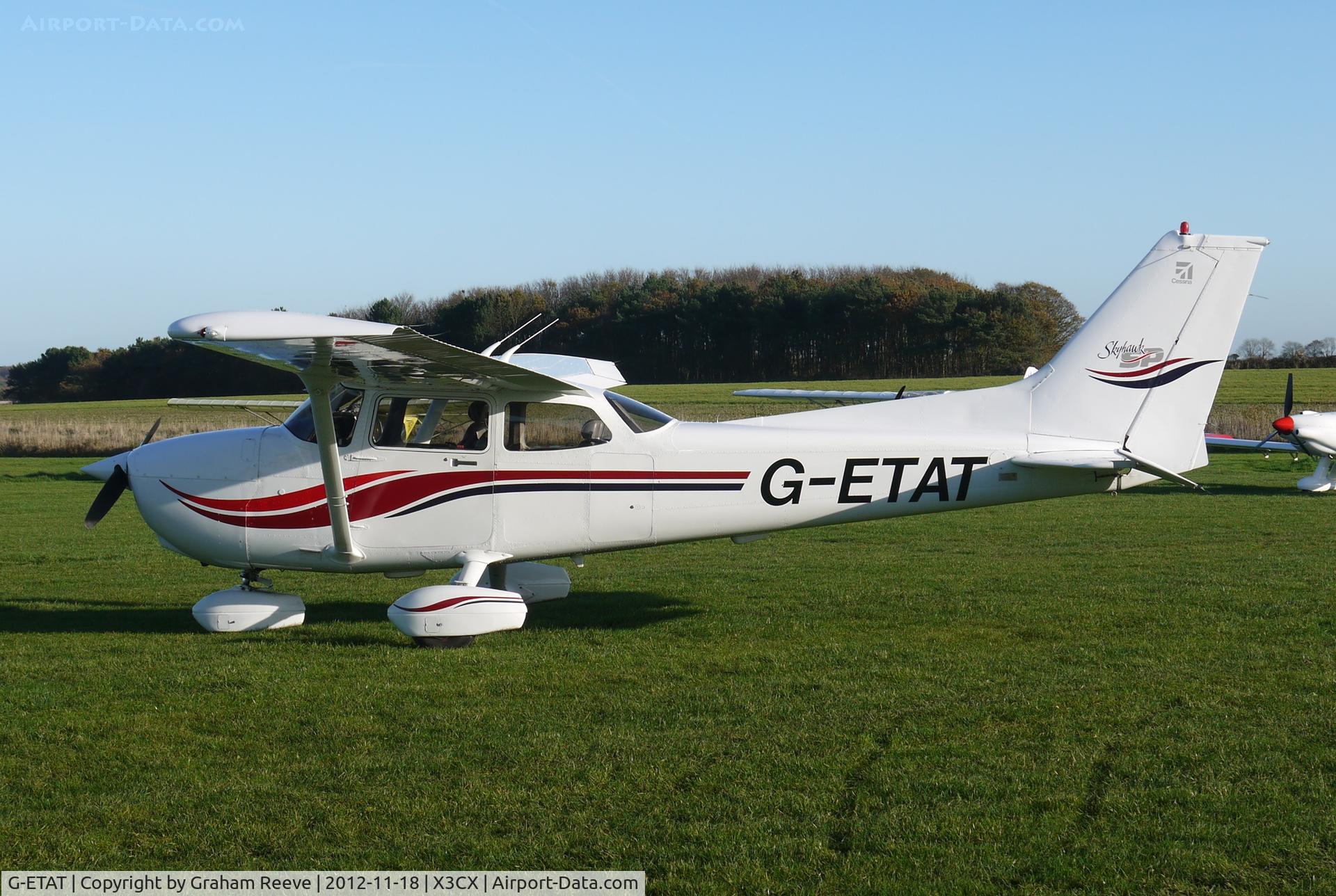 G-ETAT, 2000 Cessna 172S Skyhawk SP C/N 172S8674, Parked at Northrepps.