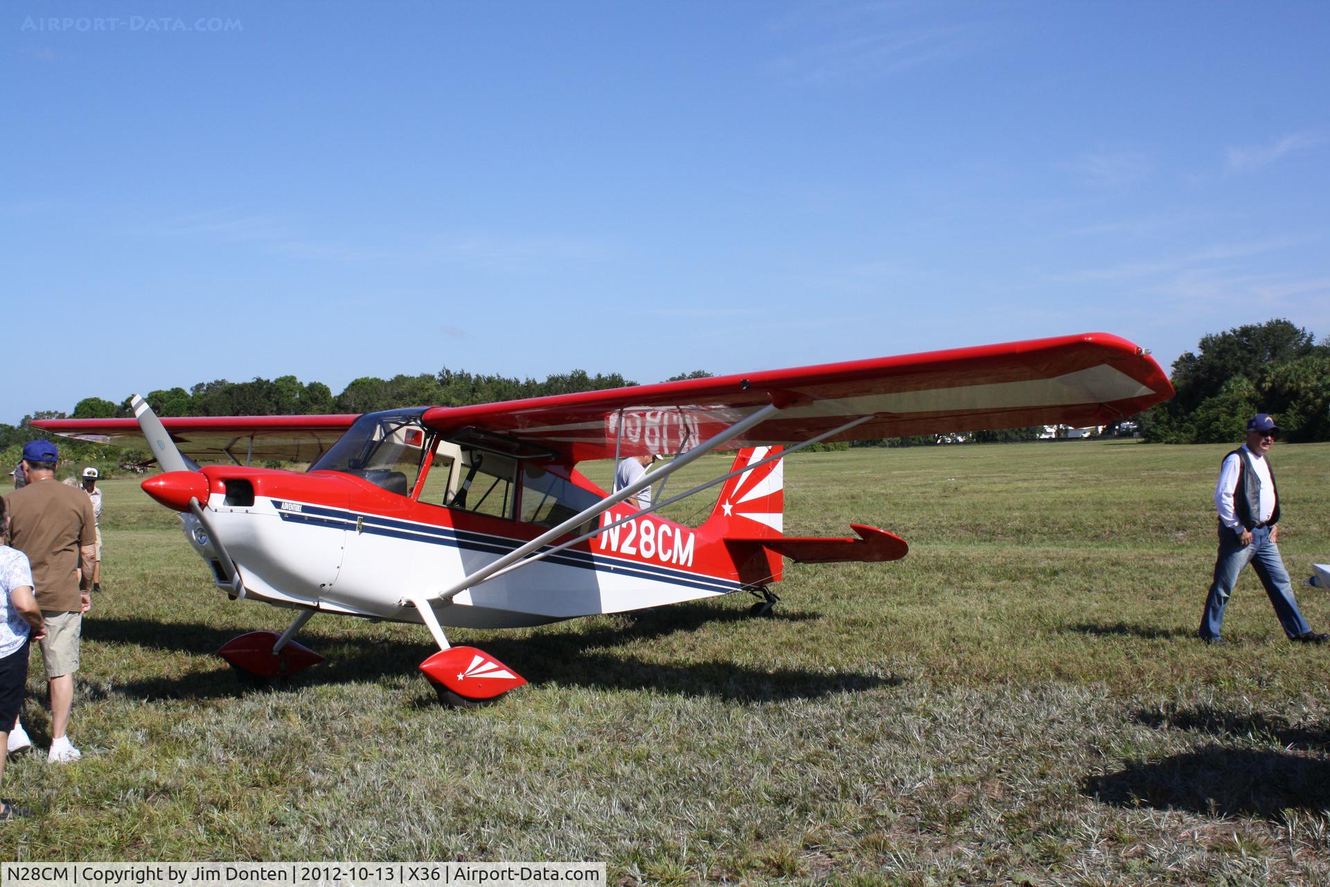 N28CM, 2004 American Champion 7GCAA Citabria C/N 485-2004, American Champion Citabria (N28CM) flies over Buchan Airport