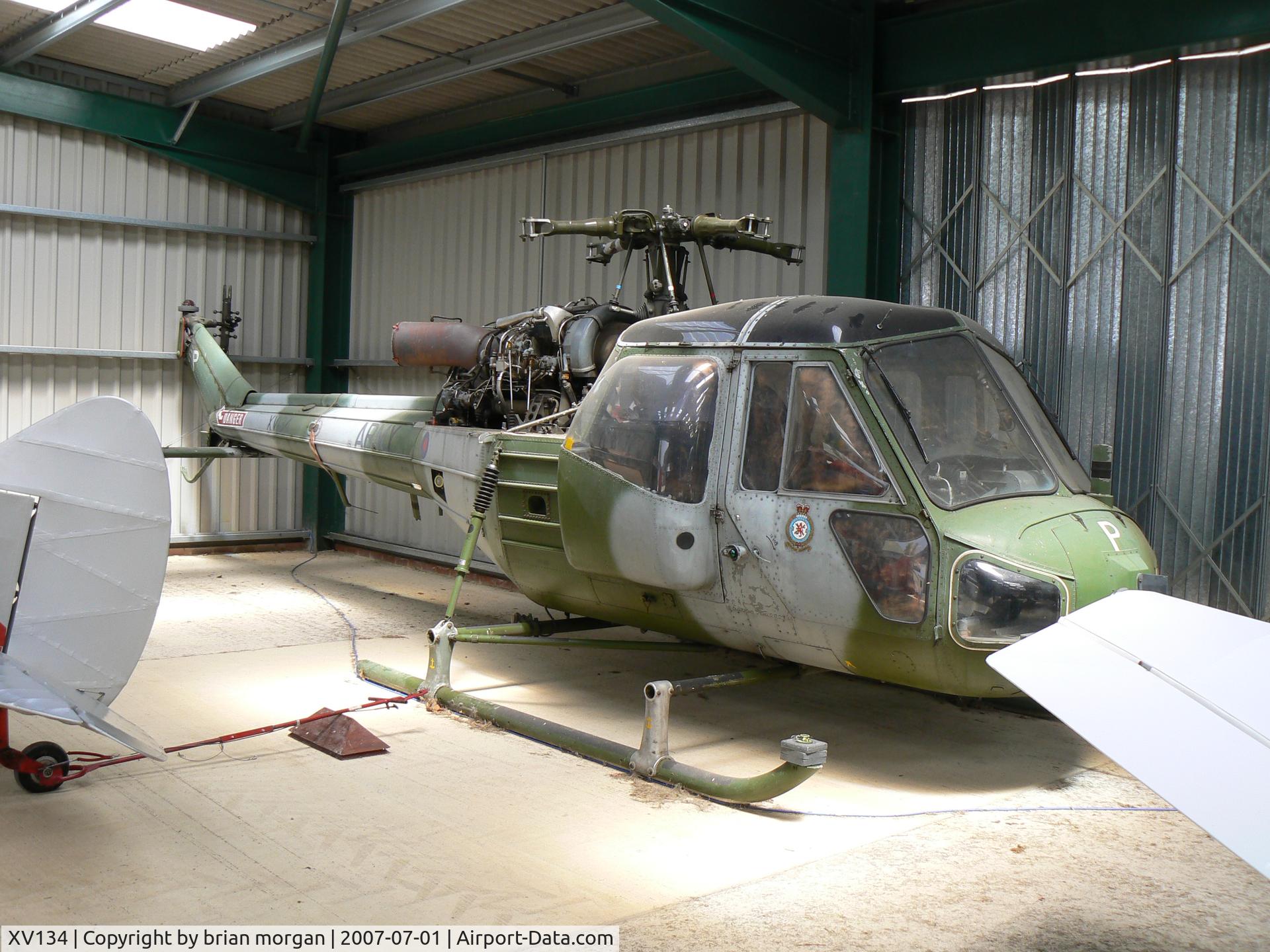 XV134, 1963 Westland Scout AH.1 C/N F9709, I found it in a hanger in the south of England, it had been impounded by the police for drug smuggling!