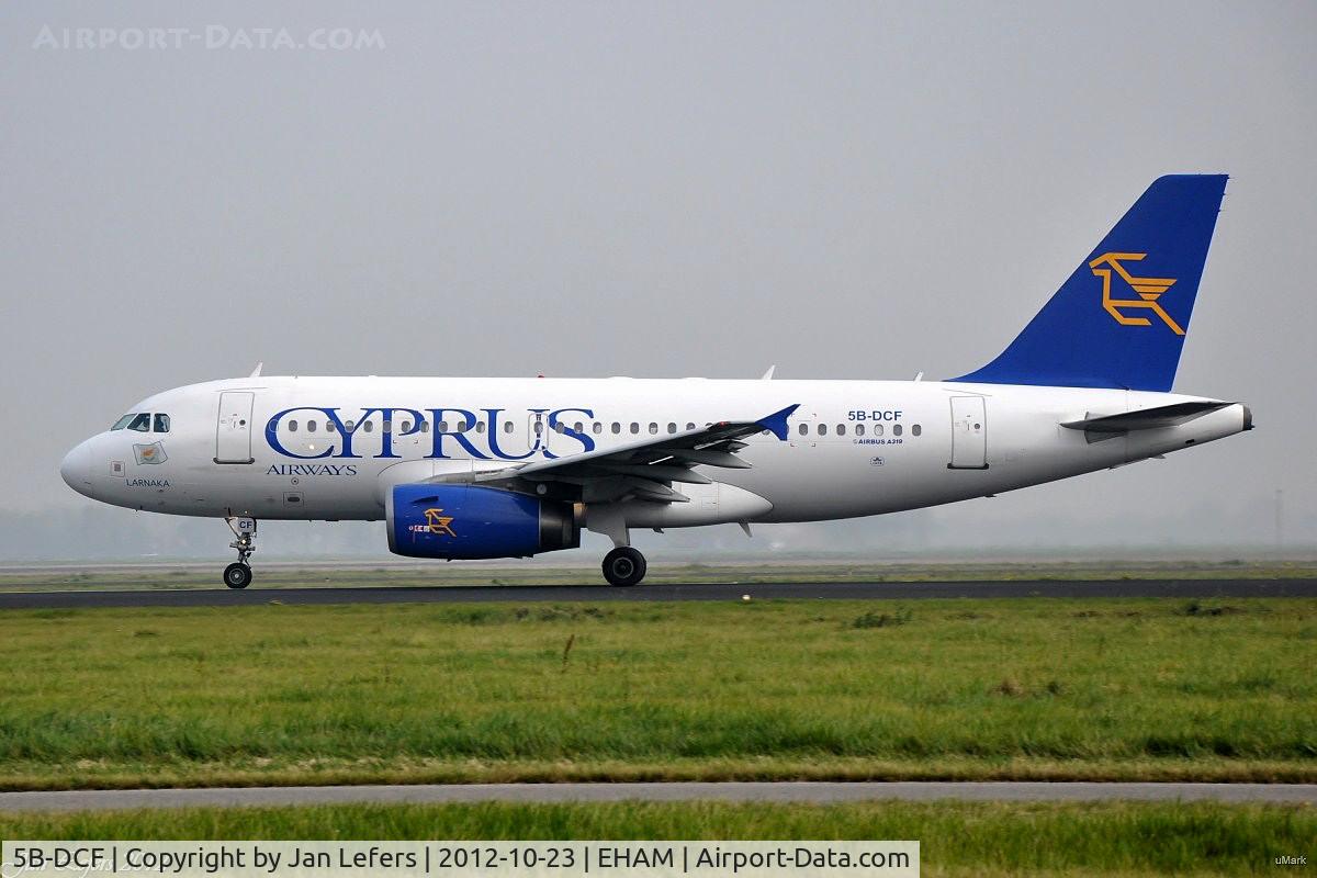 5B-DCF, 2006 Airbus A319-132 C/N 2718, Cyprus Airways on a Foggy Polderbaan